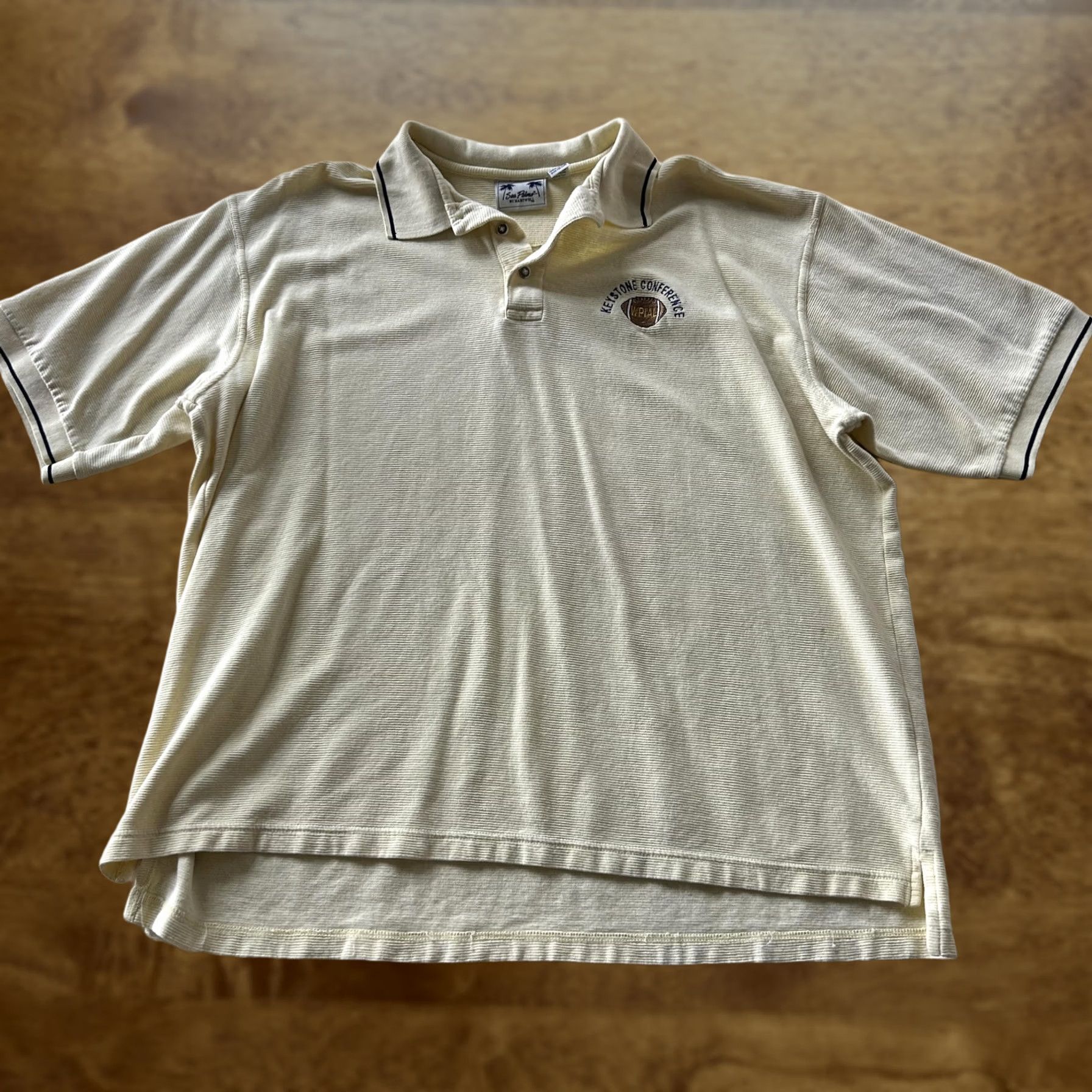 Vintage VINTAGE Sea Palms Polo Shirt Mens 2XL Yellow Football WPIAL Keystone Conference Embroidered Logo Shirt Mens XS-XXL? Size US XXL / EU 58 / 5 - 1 Thumbnail