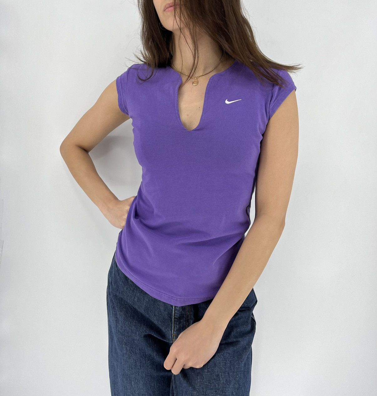 Nike Vintage 90s Nike Big Logo Faded T-shirt Streetwear Style Size L / US 10 / IT 46 - 3 Thumbnail