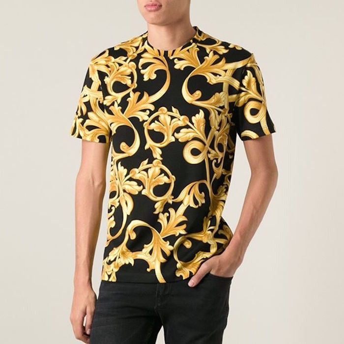 Versace VERSACE BAROQUE COTTON JERSEY SHIRT Size US XS / EU 42 / 0 - 1 Thumbnail
