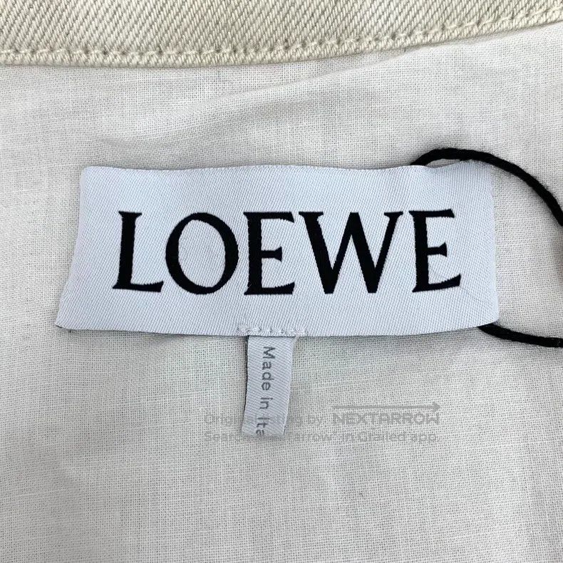 Loewe Loewe Ivory White Logo Embossed Cotton Collar Long Sleeve Size XS / US 0-2 / IT 36-38 - 5 Thumbnail