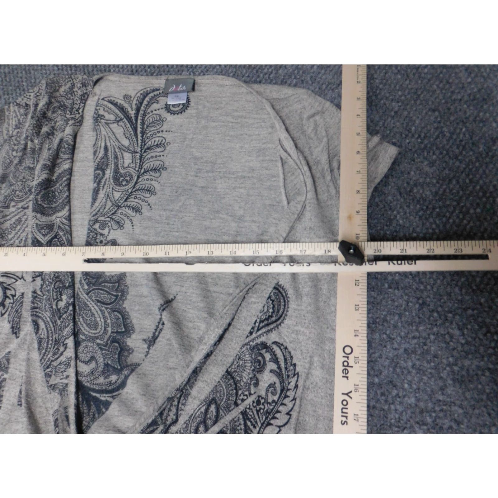 Vintage Dots Blouse Womens 3X Plus Gray Floral Short Sleeve Collared Pullover Dolman Button Polyester Lightweight Casual Shirts Womens Size XXL / US 16-18 / IT 52-54 - 5 Thumbnail