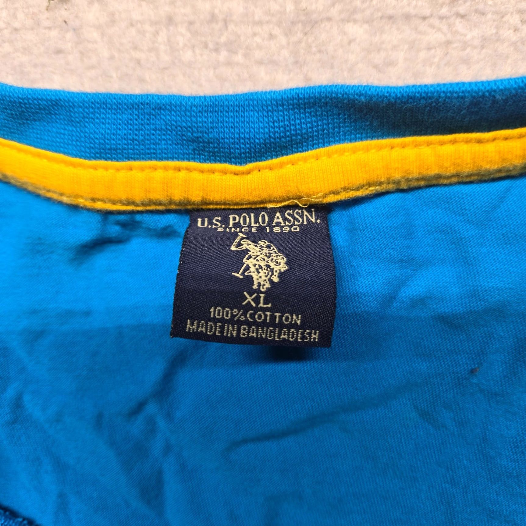 Vintage US Polo Assn Shirt Blue Short Sleeve Crewneck 100% Cotton Tee T-Shirt Adult Men's XL Size US XL / EU 56 / 4 - 3 Thumbnail