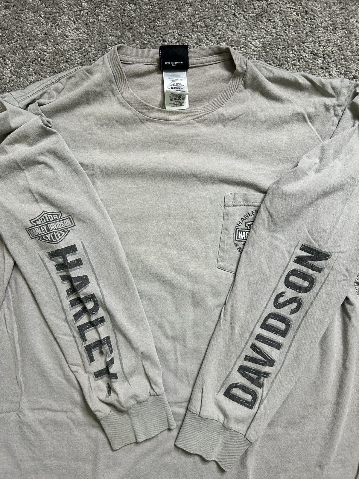 Harley Davidson Vintage Y2K Harley Long Sleeve Tee Utah Dated 2017 Size US XL / EU 56 / 4 - 6 Thumbnail