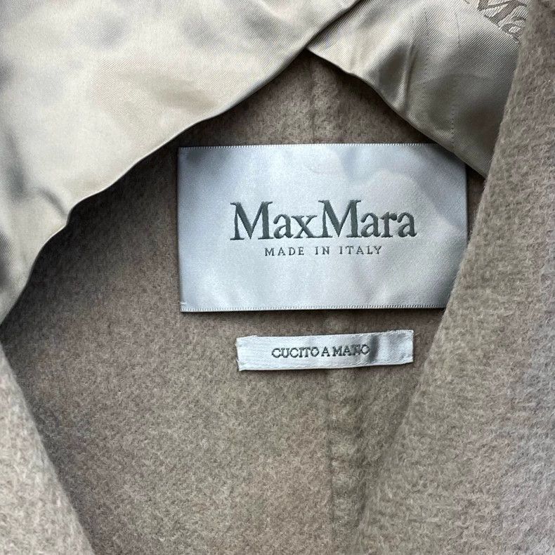 Max Mara Max Mara Sand double-breasted cashmere coat Size L / US 10 / IT 46 - 4 Thumbnail