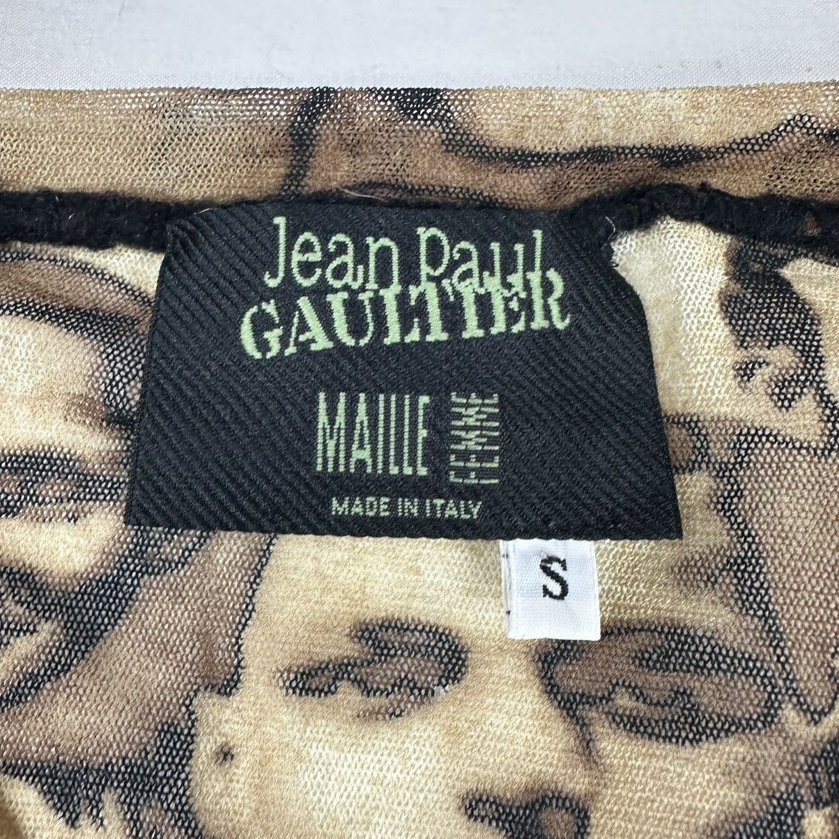 Jean Paul Gaultier Jean Paul Gaultier Maille Femme Sheer Face Print Mesh Top Size S / US 4 / IT 40 - 4 Thumbnail