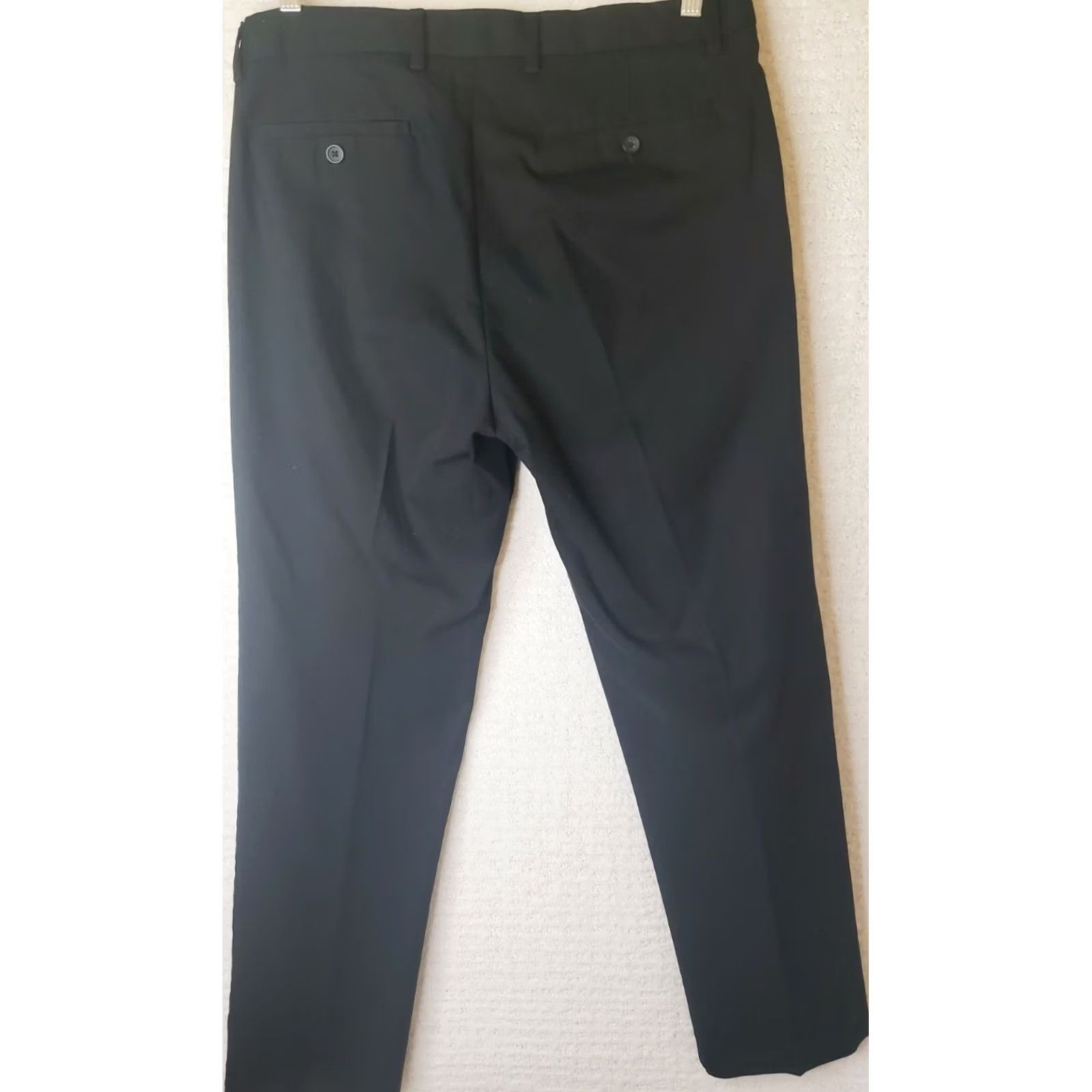 Banana Republic Banana Republic Slim Fit Dress Pants Men 33 Waist 30 Inseam Black Non-Iron Straight Front Belt Loops N/A EUC Size US 33 - 6 Thumbnail