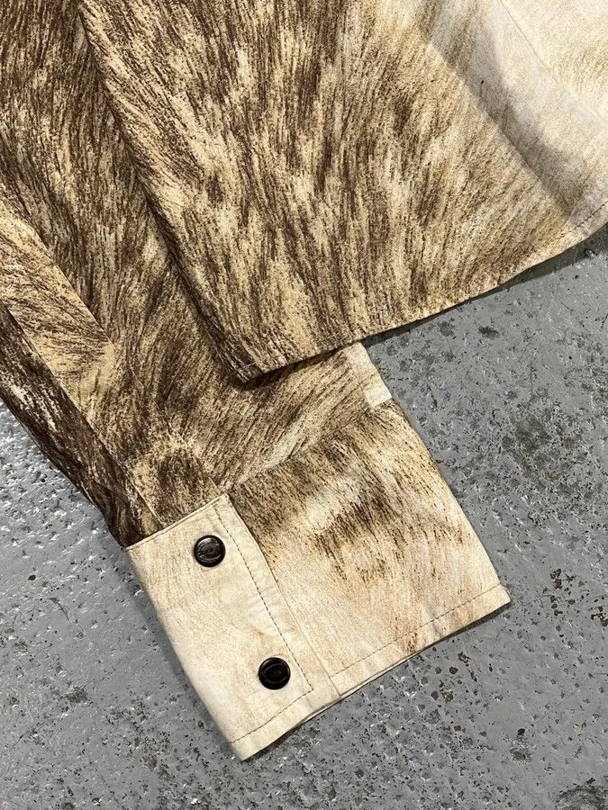 Just Cavalli 2000s Cavalli Fur Movement Beige Shirt Size US S / EU 44-46 / 1 - 8 Thumbnail
