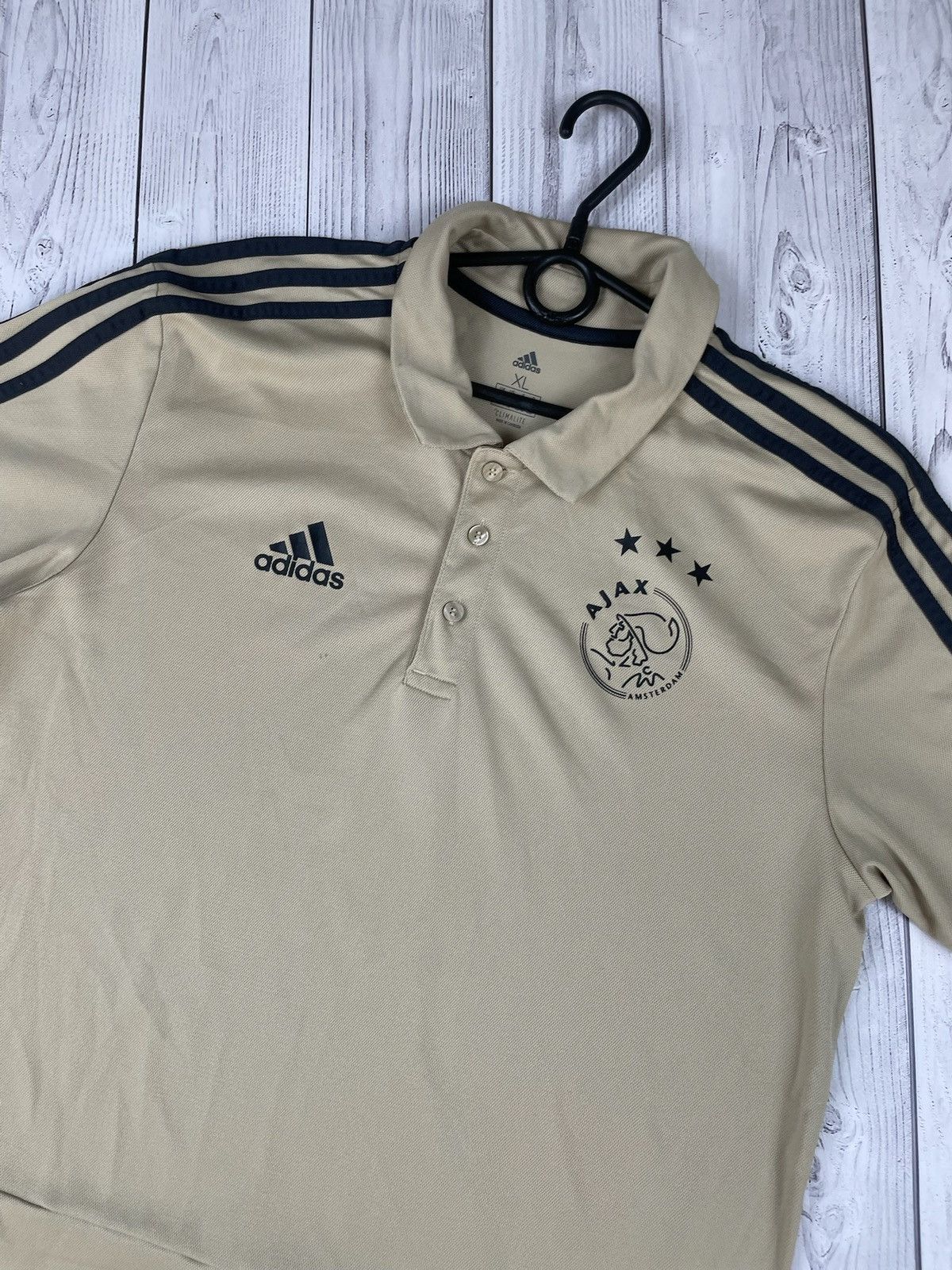 Adidas Vintage soccer polo Ajax gold size XL rare Size US XL / EU 56 / 4 - 2 Thumbnail