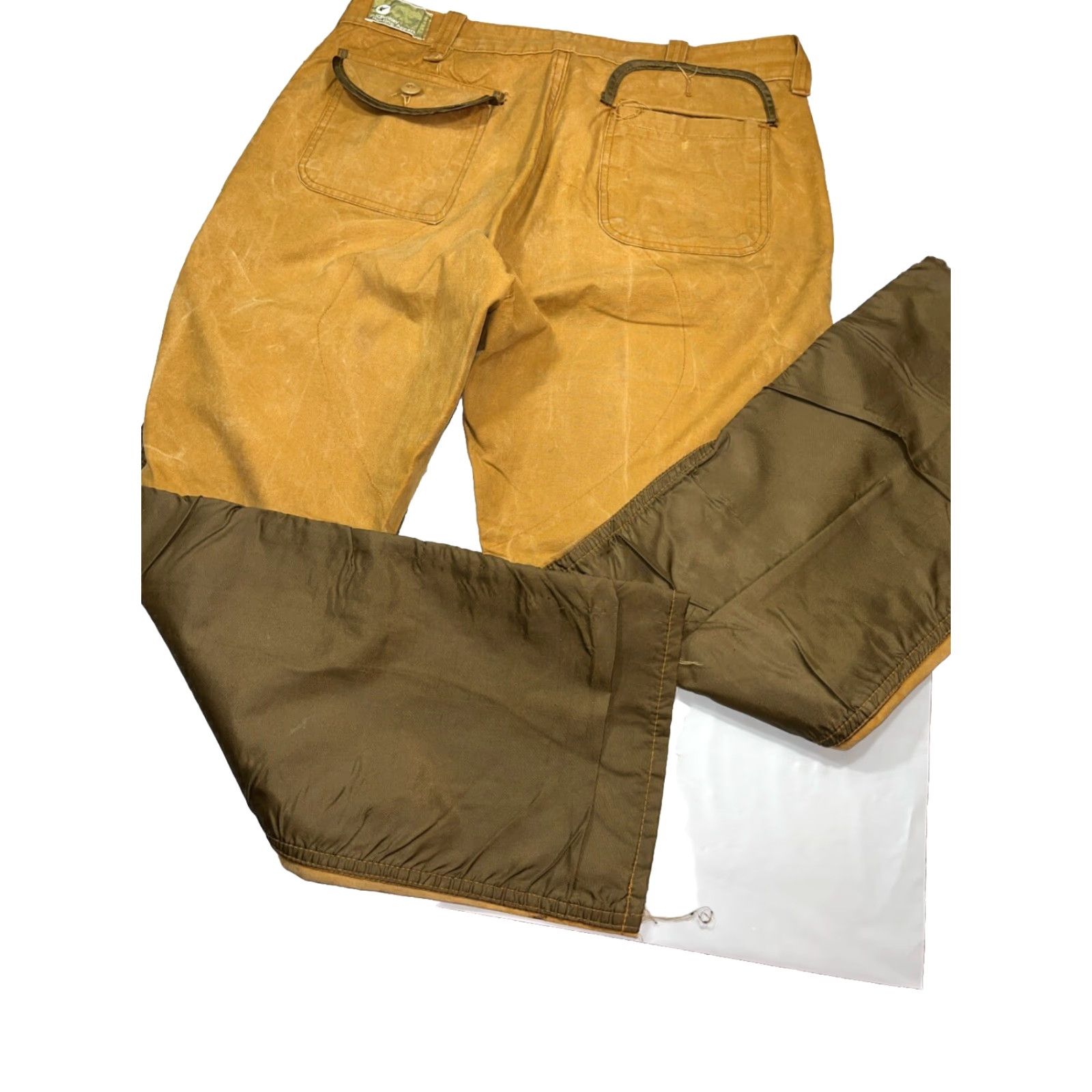 JCPenney VINTAGE JCPenney Hunting Apparel PANTS Tan Brown 34 Canvas Nylon 1970s 5-Pocket Jeans Style Mens Size US 34 / EU 50 - 3 Thumbnail