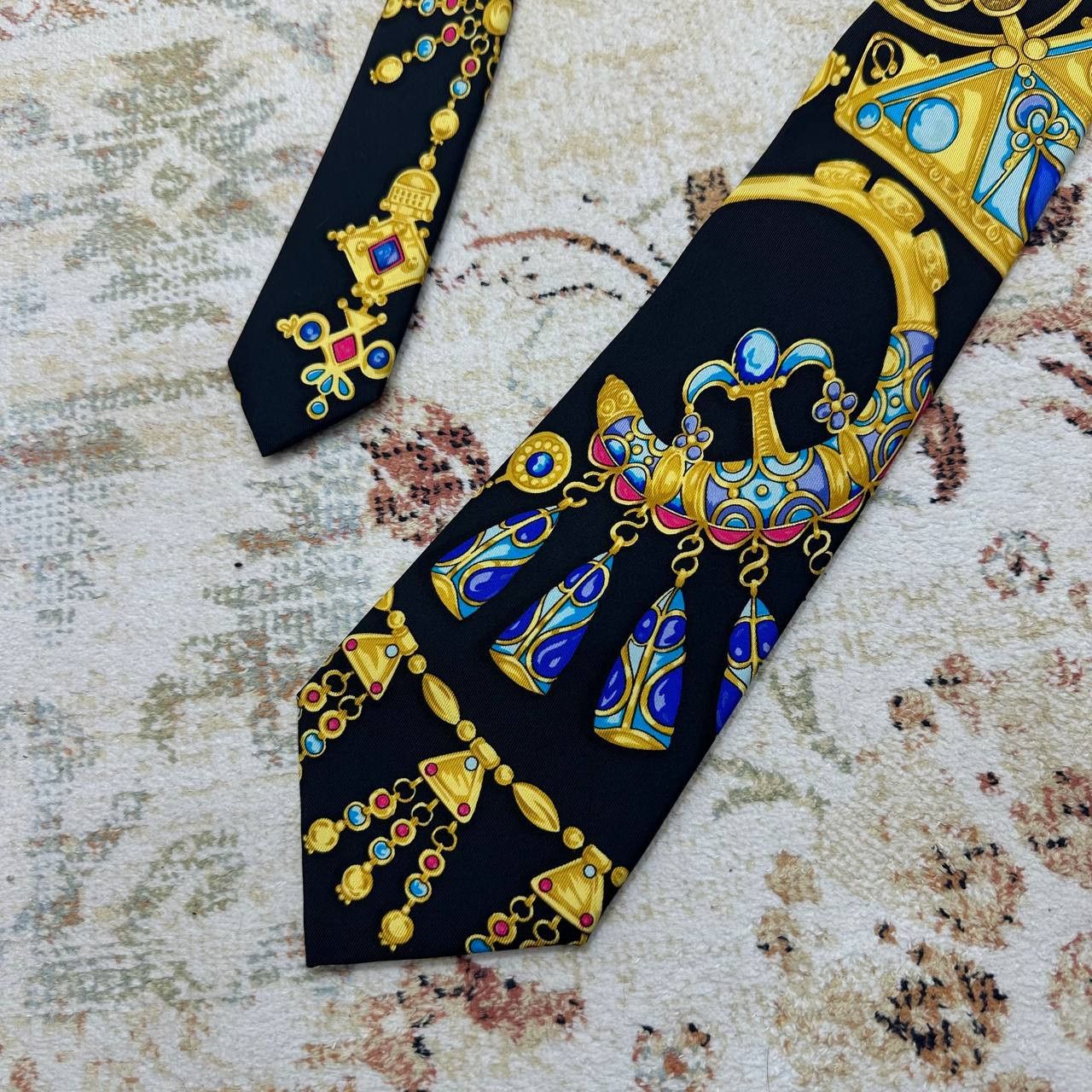 Hermes Luxury Hermes Tie Ties Hermes Paris Streetwear Black Rare Size ONE SIZE - 3 Thumbnail
