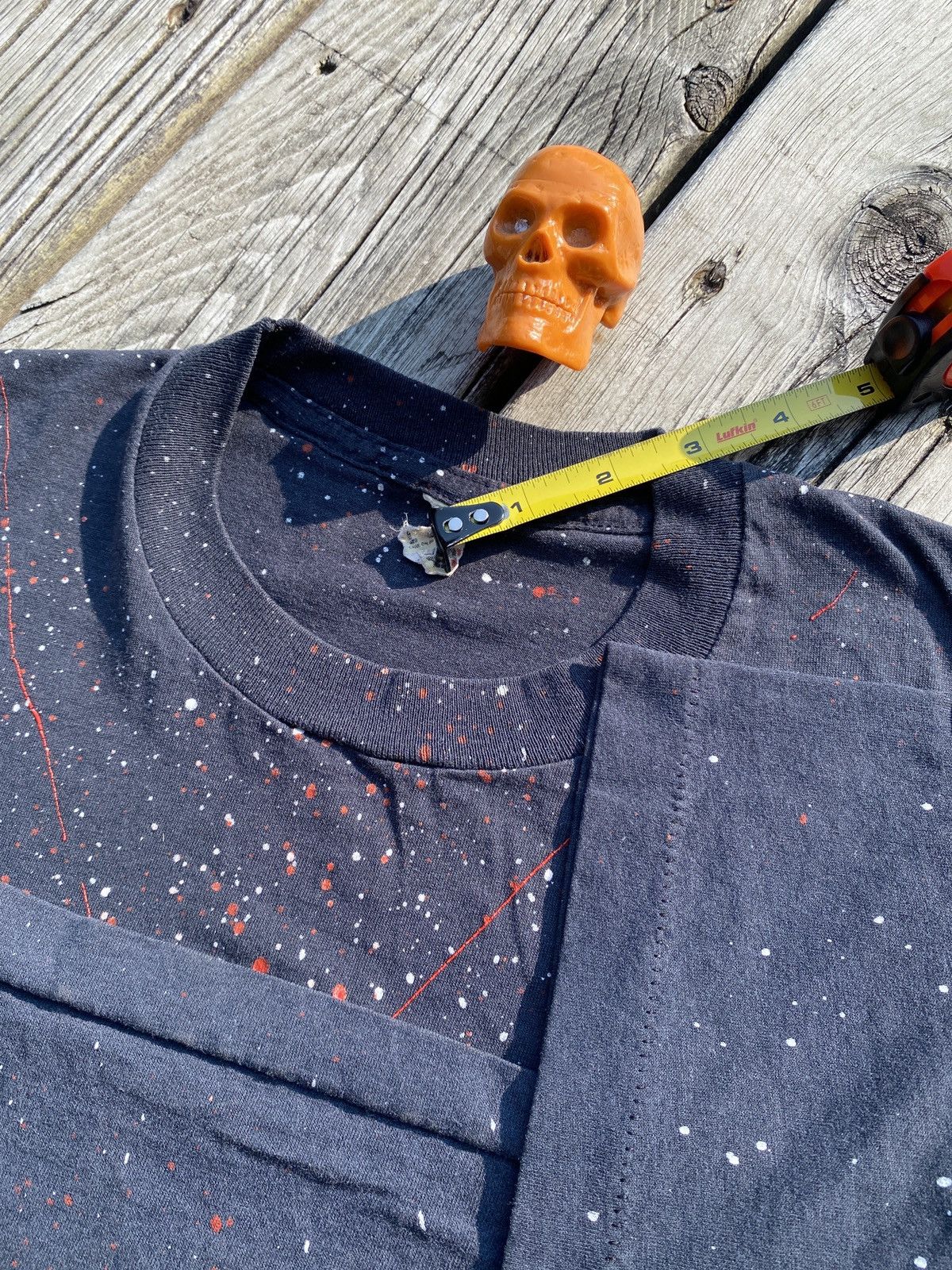 Vintage 80s faded rose logo paint splattered shirt sz L Size US L / EU 52-54 / 3 - 3 Thumbnail