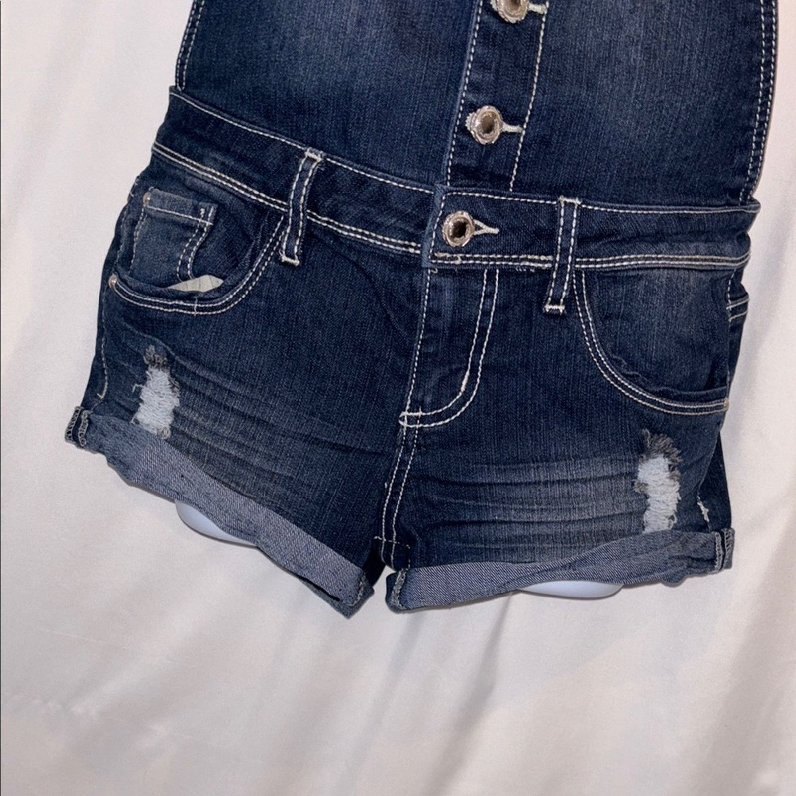 Almost Famous Almost Famous Denim Overall Shorts Size Small Size 30" / US 8 / IT 44 - 3 Thumbnail