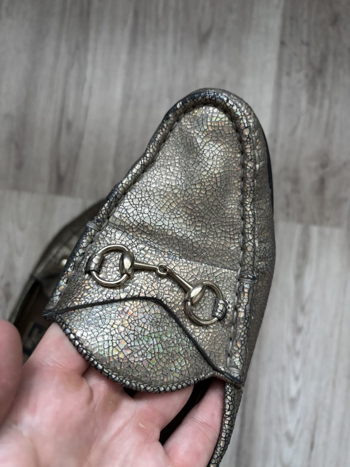 Gucci Gucci Multicolor Foil Leather Horsebit Loafers Women EU 39 Size US 8 / IT 38 - 18 Thumbnail