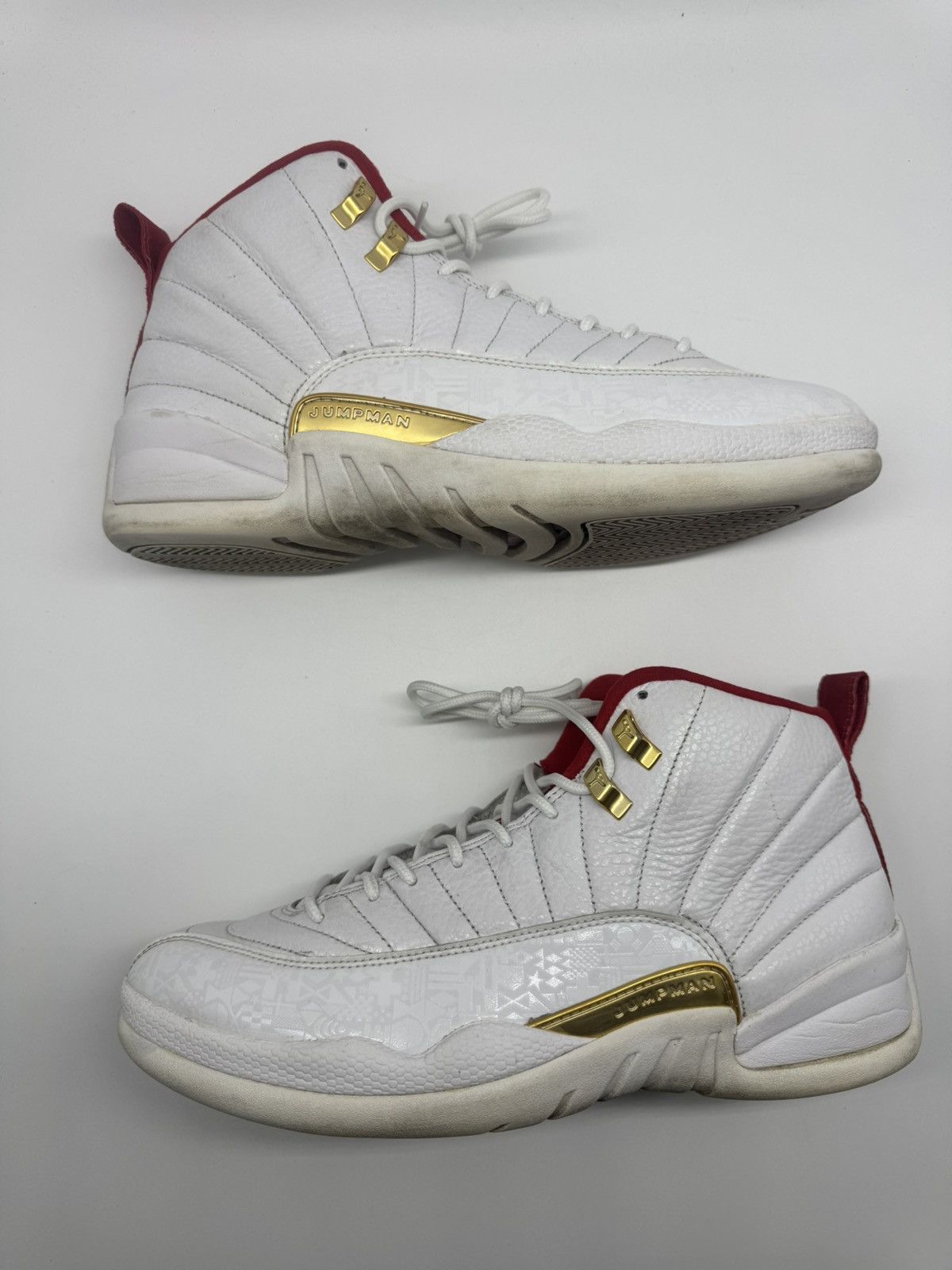 Nike Nike Air Jordan 12 Retro FIBA White Red 130690-107 Size US 10 / EU 43 - 2 Thumbnail