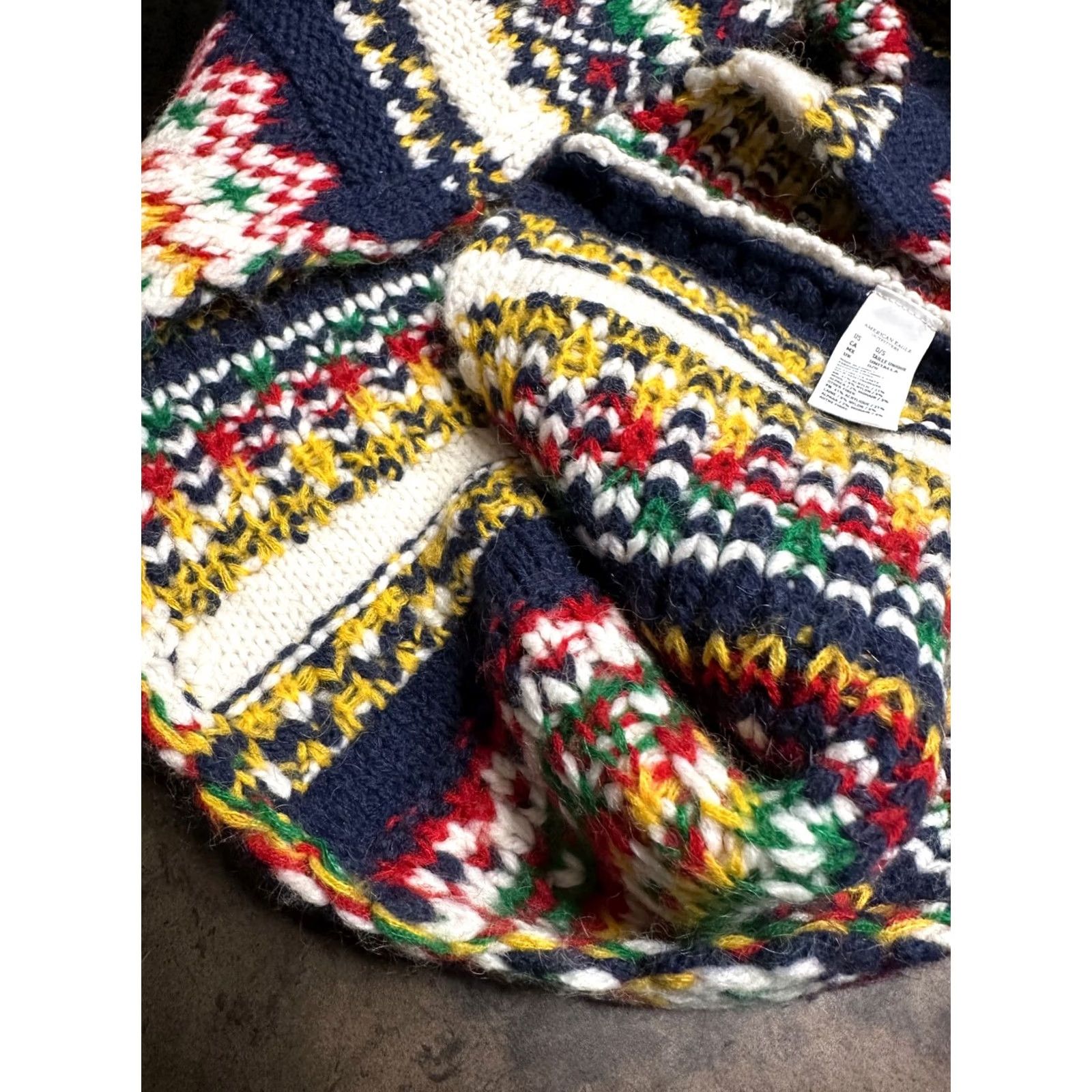 American Eagle Outfitters AMERICAN EAGLE FAIR ISLE INFINITY SCARF ACRYLIC WOOL APLACA BLEND Size ONE SIZE - 5 Thumbnail