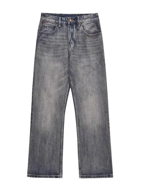 Jean Washed distressed micro-flare retro baggy jeans Size US 34 / EU 50 - 6 Thumbnail
