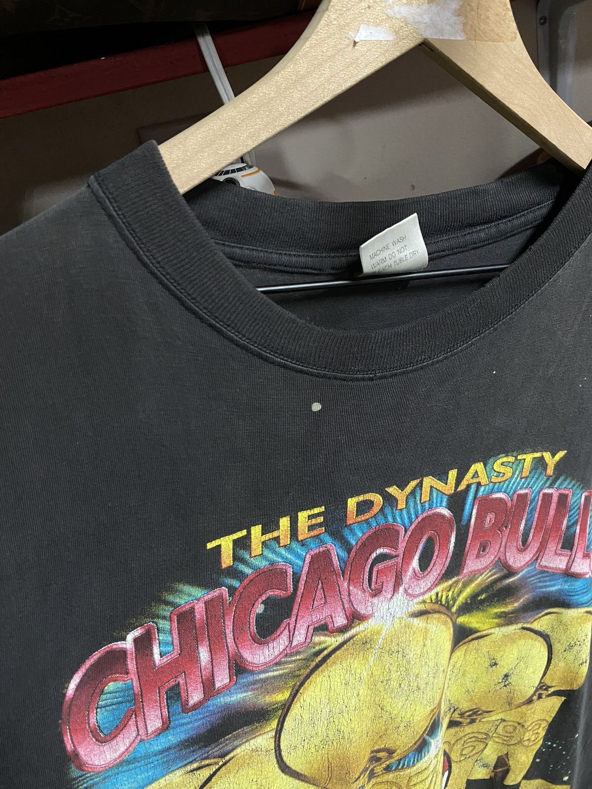 Vintage Vintage 90’s Chicago Bulls Rap T-Shirt Vtg Michael Jordan 2X Size US XXL / EU 58 / 5 - 4 Thumbnail
