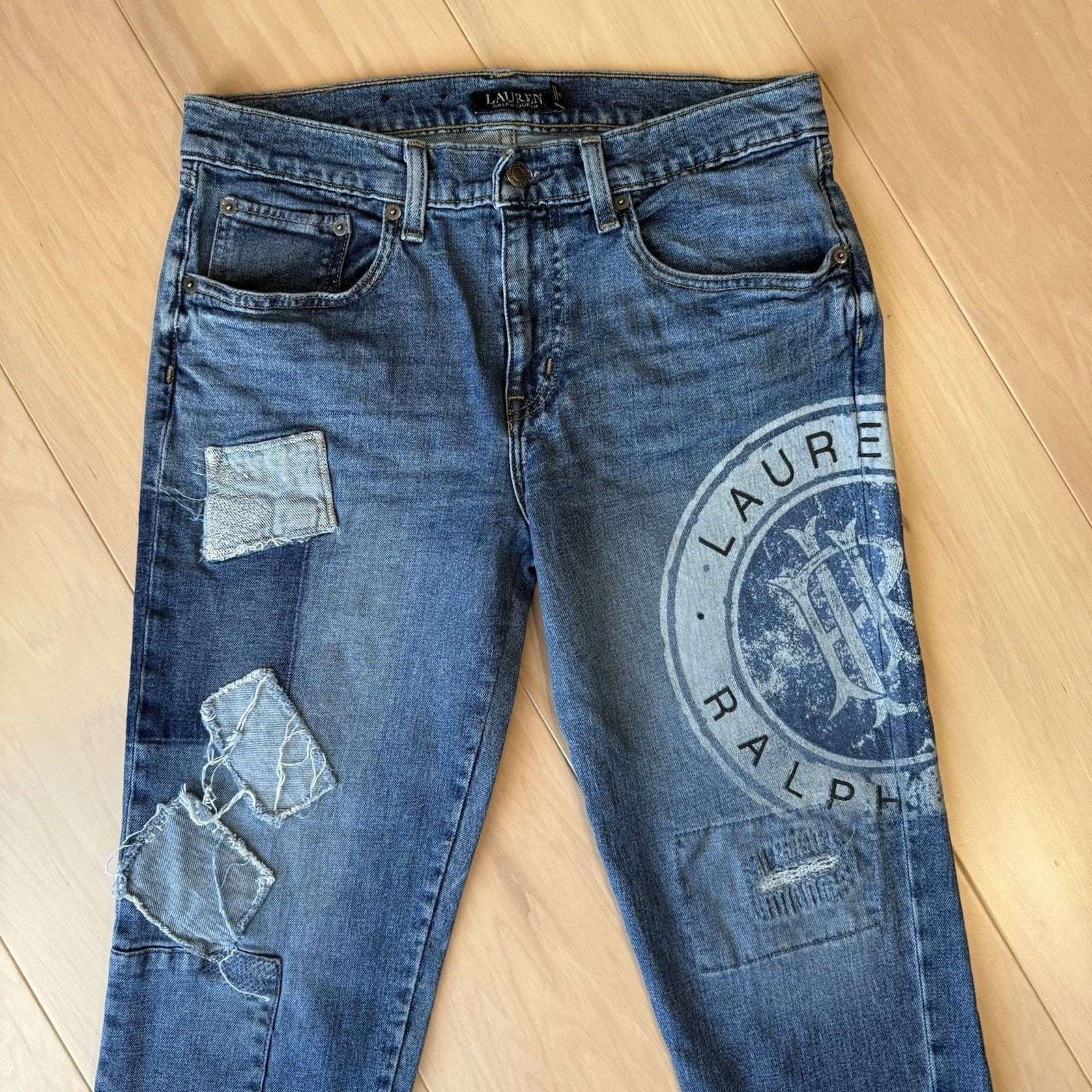 Polo Ralph Lauren Polo Ralph Lauren Jeans Women's 4 Blue Relaxed Tapered Size 32" / US 10 / IT 46 - 3 Thumbnail