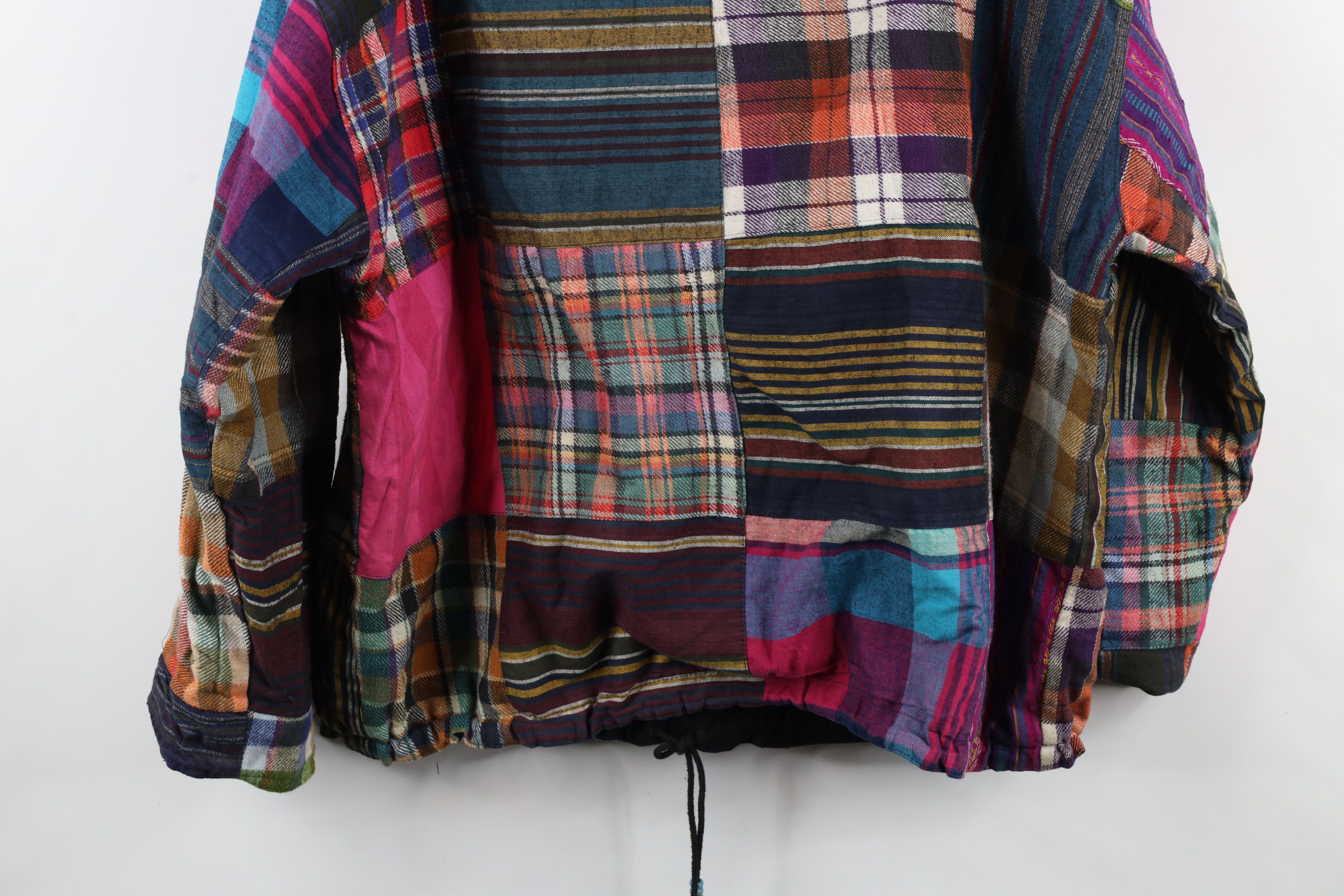 Vintage Vintage 90s Streetwear Quilt Patchwork Hooded Anorak Jacket Size ONE SIZE - 14 Thumbnail