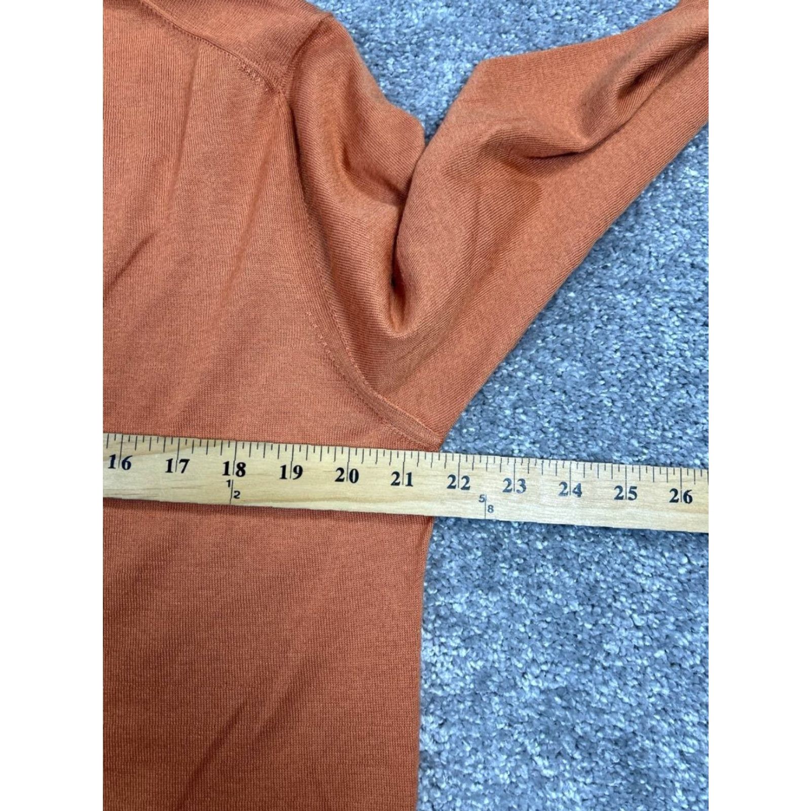 Vintage Manrico Sweater Mens Large Orange Cashmere Silk Knit Quarter Zip Size US L / EU 52-54 / 3 - 7 Thumbnail