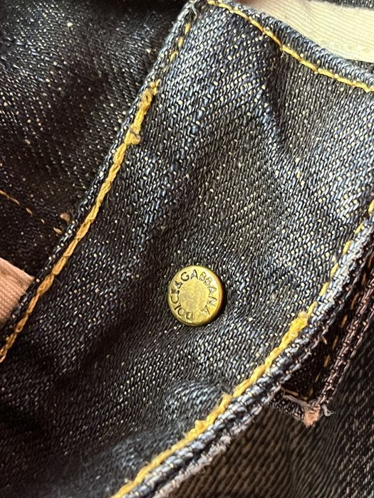 Dolce & Gabbana 14 Gold PVC Strip / Duct Tape Jeans Grailed