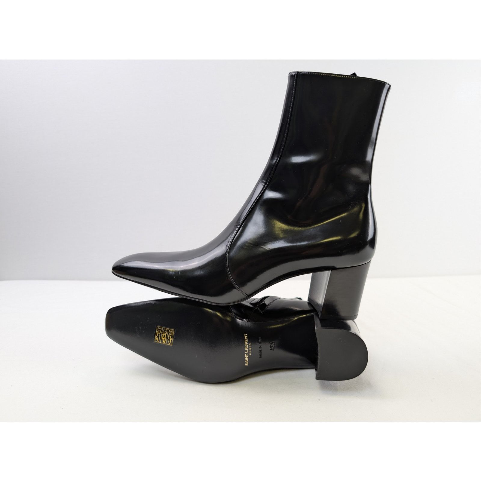 Saint Laurent Paris o1rshd1 XIV 70 Zipped Boots in Black Size US 8 / EU 41 - 11 Thumbnail