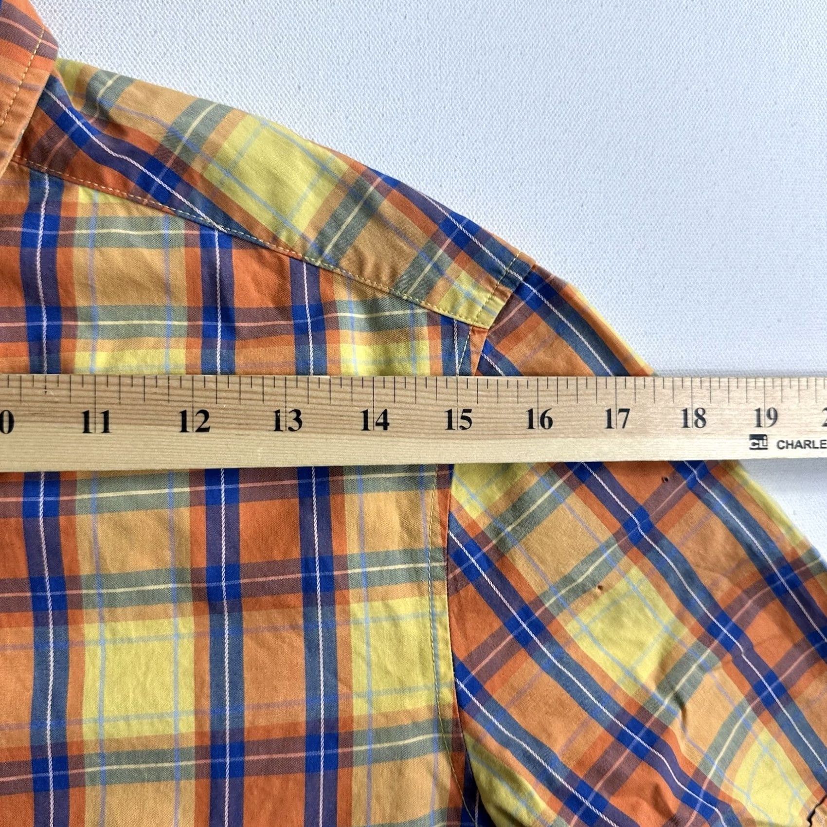 Hugo Boss HUGO BOSS Green Label Button-Up Short Sleeve Plaid Shirt Cotton Size Small Multicolor Men Regular Shirt Size US S / EU 44-46 / 1 - 6 Thumbnail