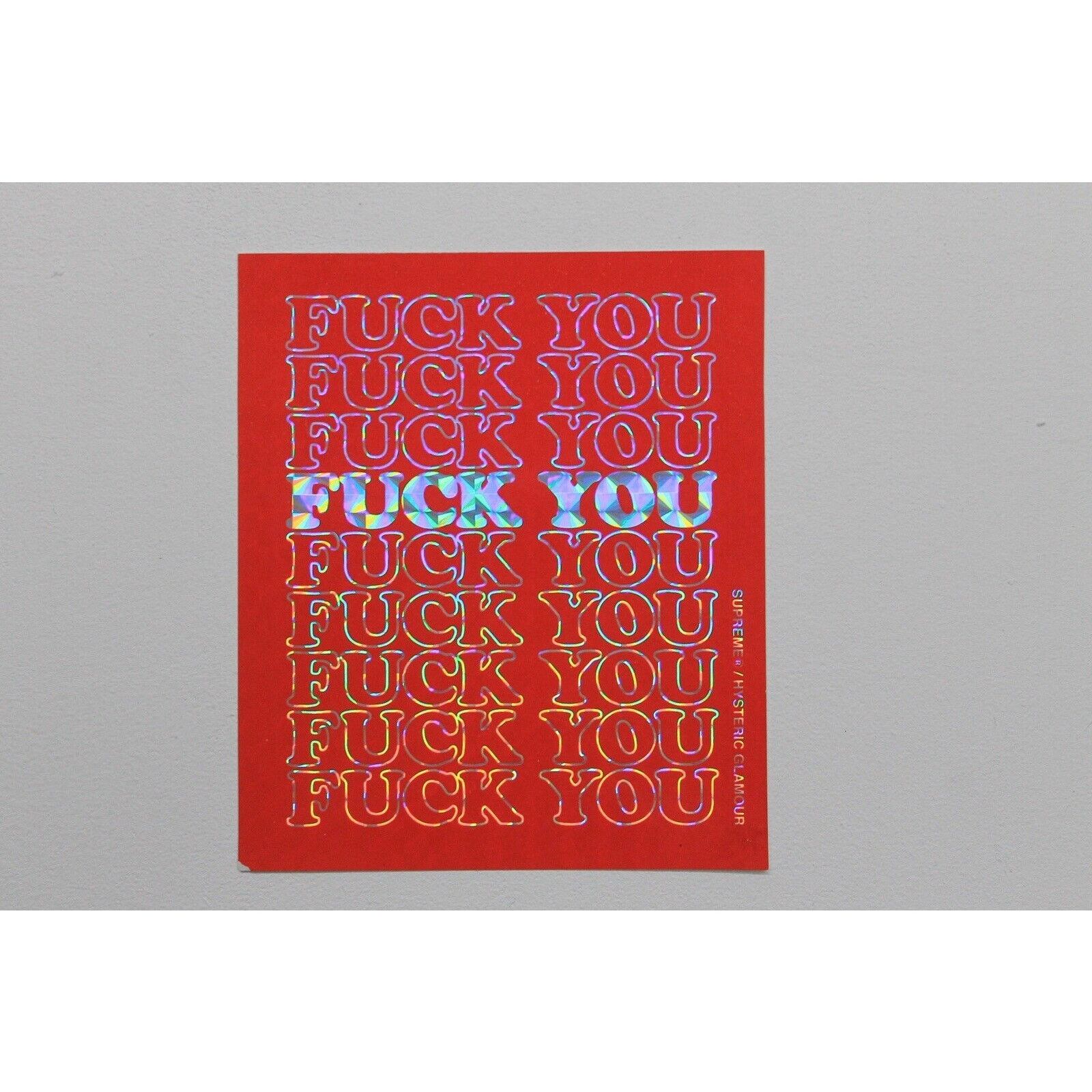 Supreme Supreme Hysteric Glamour F You Sticker Red Holographic FW17 Size ONE SIZE - 5 Thumbnail