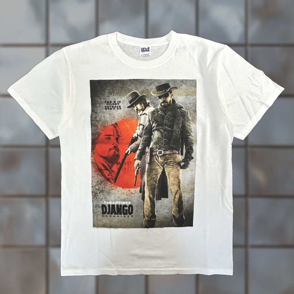 Anvil Django Unchained Shirt Mens Medium White Tarantino Movie Graphic Tee Anvil 2013 Size US M / EU 48-50 / 2 - 1 Thumbnail