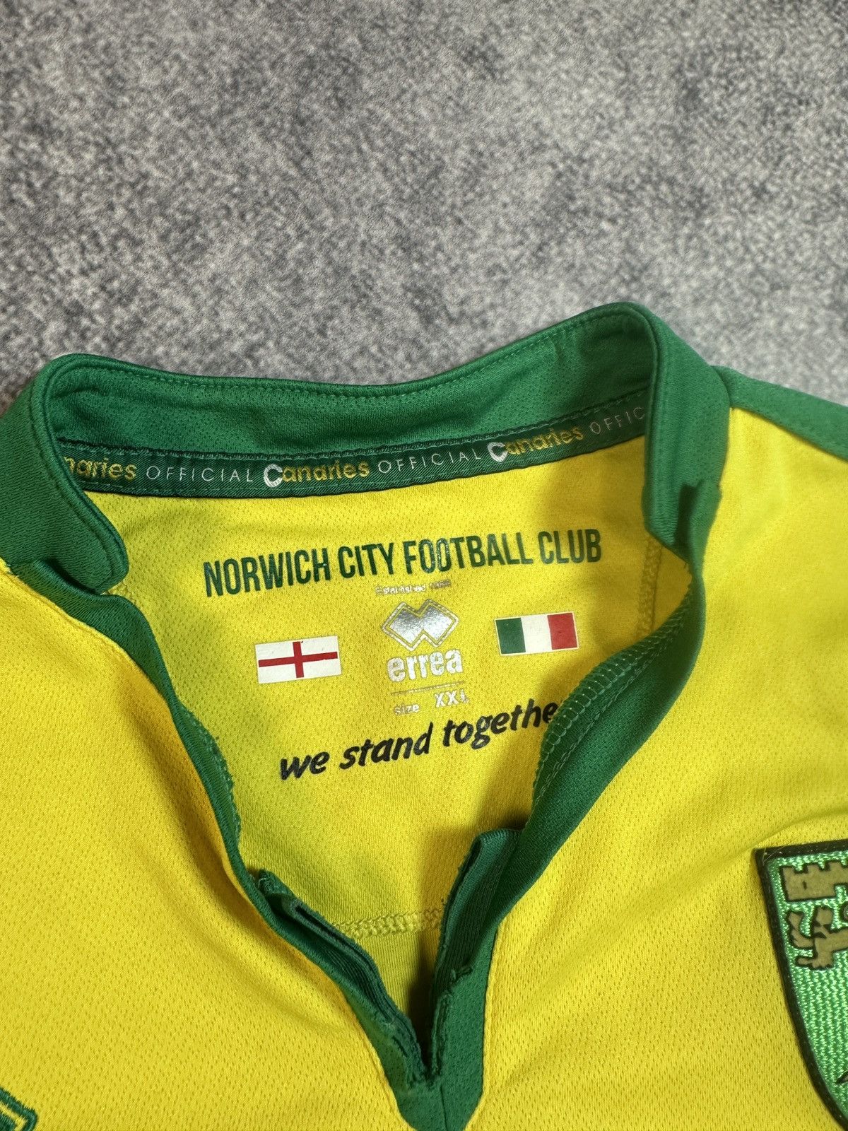 Errea Vintage Errea Norwich City Soccer Jersey Streetwear Rare XXL Size US XXL / EU 58 / 5 - 3 Thumbnail