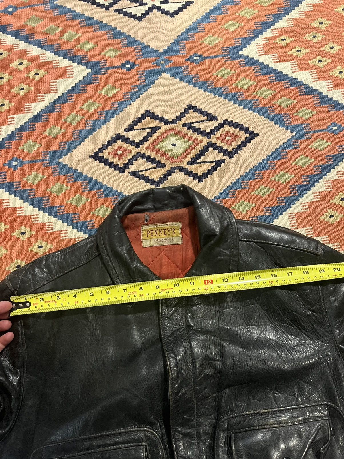 Japanese Brand Vintage 50’s cropped leather bomber jacket Size US L / EU 52-54 / 3 - 18 Thumbnail