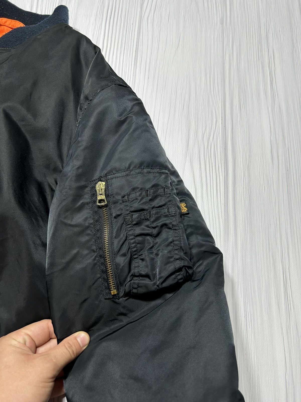 Alpha Industries Vintage Alpha Industries MA-1 Big Red Machine Custom Bomber Size US XL / EU 56 / 4 - 8 Thumbnail