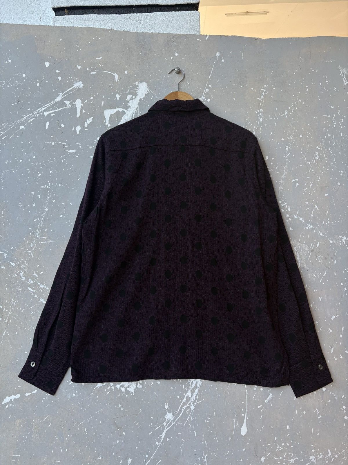 Needles Authentic Needles Polka Dot Jacquard Shirt Purple Cupra Line Size US M / EU 48-50 / 2 - 11 Thumbnail