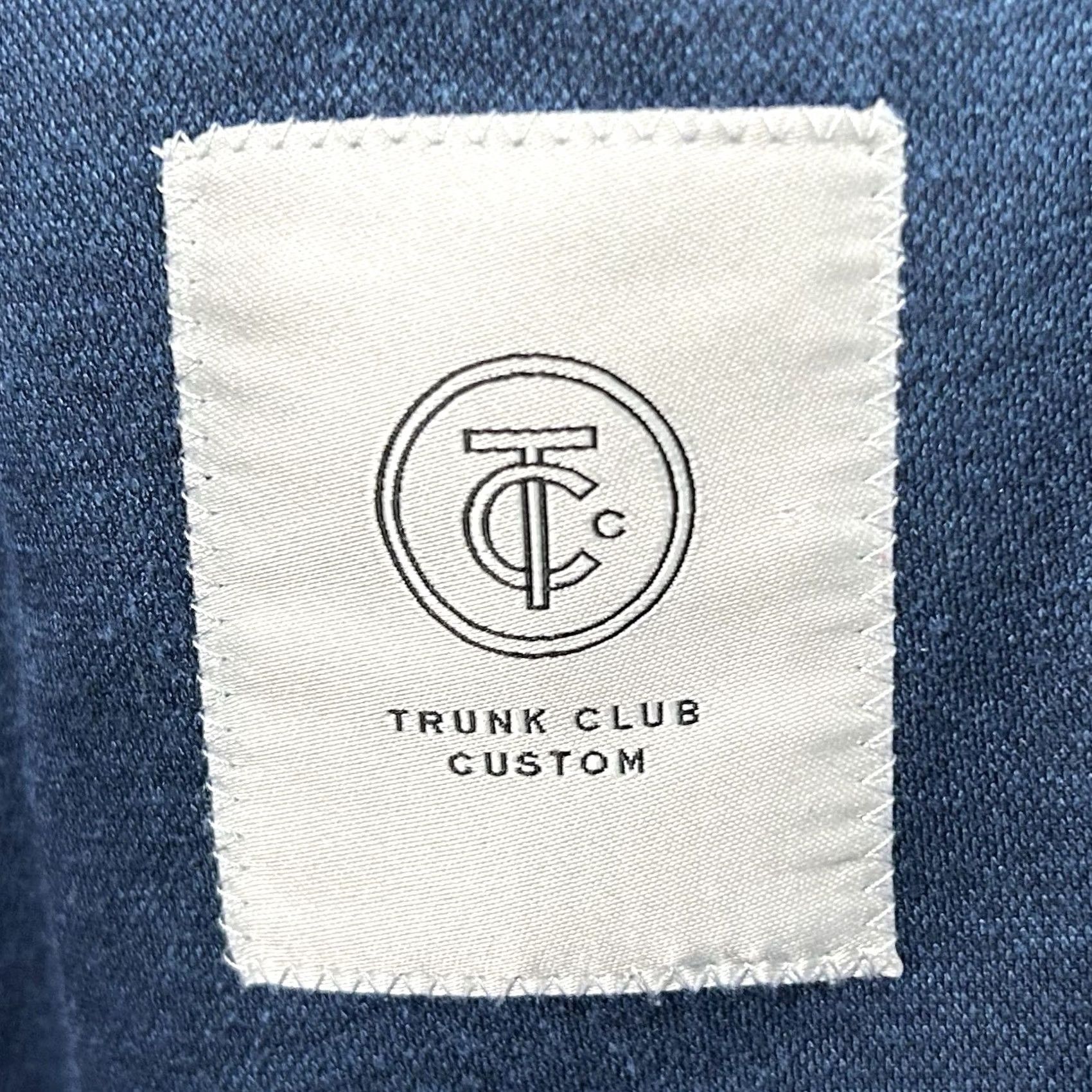 Vintage Trunk Club Custom Sport Coat Blue Two Button Double Vented 44L Size US S / EU 44-46 / 1 - 3 Thumbnail
