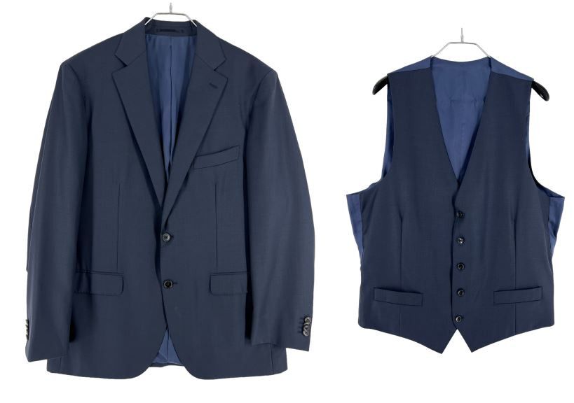 Suitsupply Lazio Wool Formal Blazer Waistcoat Suit EU:56; UK/US:46R Size 46R - 1 Thumbnail