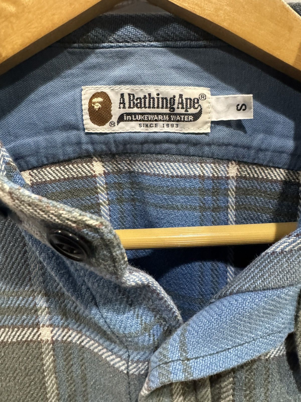 Bape Bape Flannel Blue Grey Size US S / EU 44-46 / 1 - 3 Thumbnail