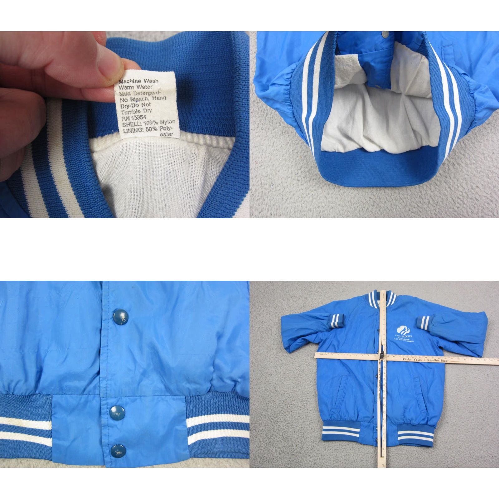 Vintage VINTAGE Girl Scouts Jacket Mens XL Blue Varsity 90s Outdoor Logo Women's XL Blue Varsity Jacket Size XL / US 12-14 / IT 48-50 - 8 Thumbnail