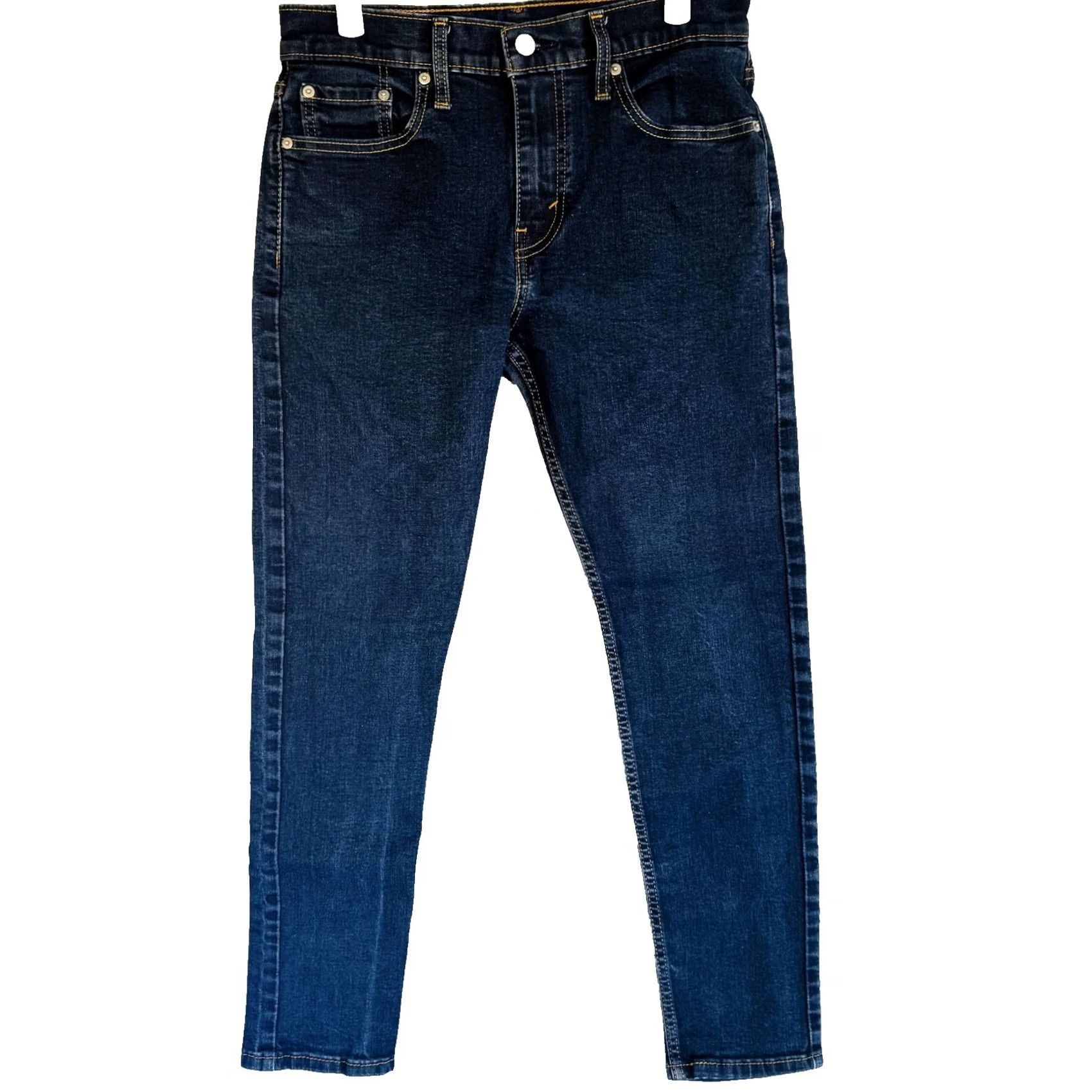 Levi's Levi's 512 Jeans Slim Tapered Zip Fly 30x30 Blue Dark Wash Denim Logo Pockets Men Size US 30 / EU 46 - 5 Thumbnail