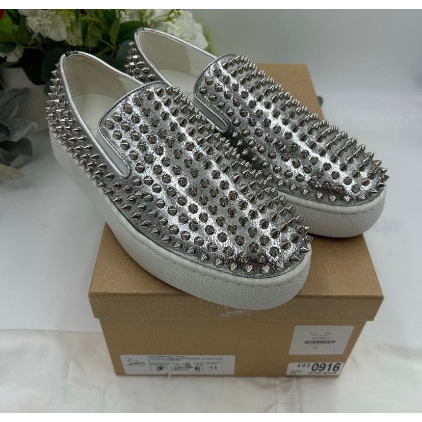 Christian Louboutin Christian Louboutin spike boat, leather sneakers size 41 Size US 8 / EU 41 - 1 Thumbnail