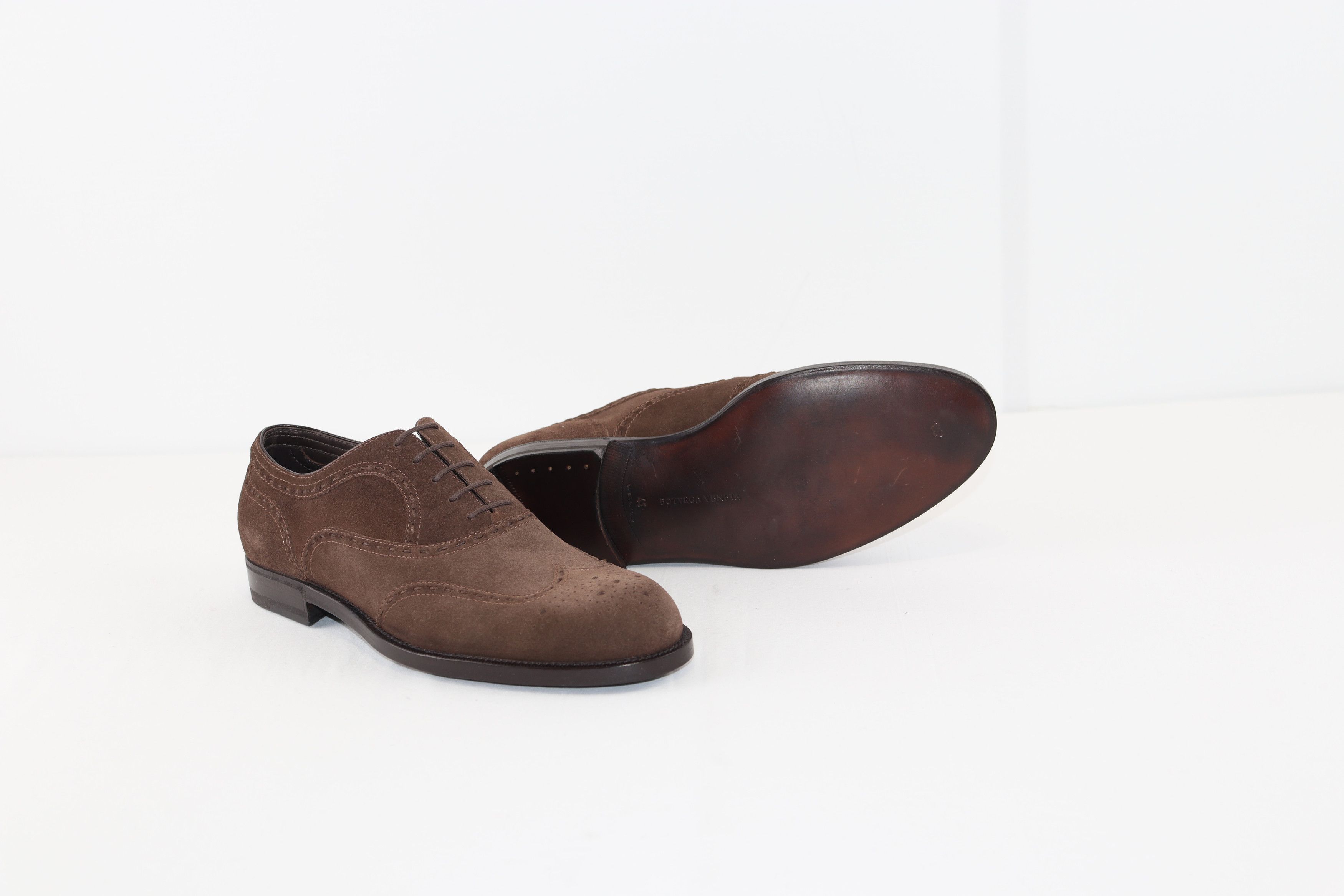 Bottega Veneta o1rshd1 Calf Skin Suede Leather Sole Shoe in Brown Size US 8 / EU 41 - 10 Thumbnail