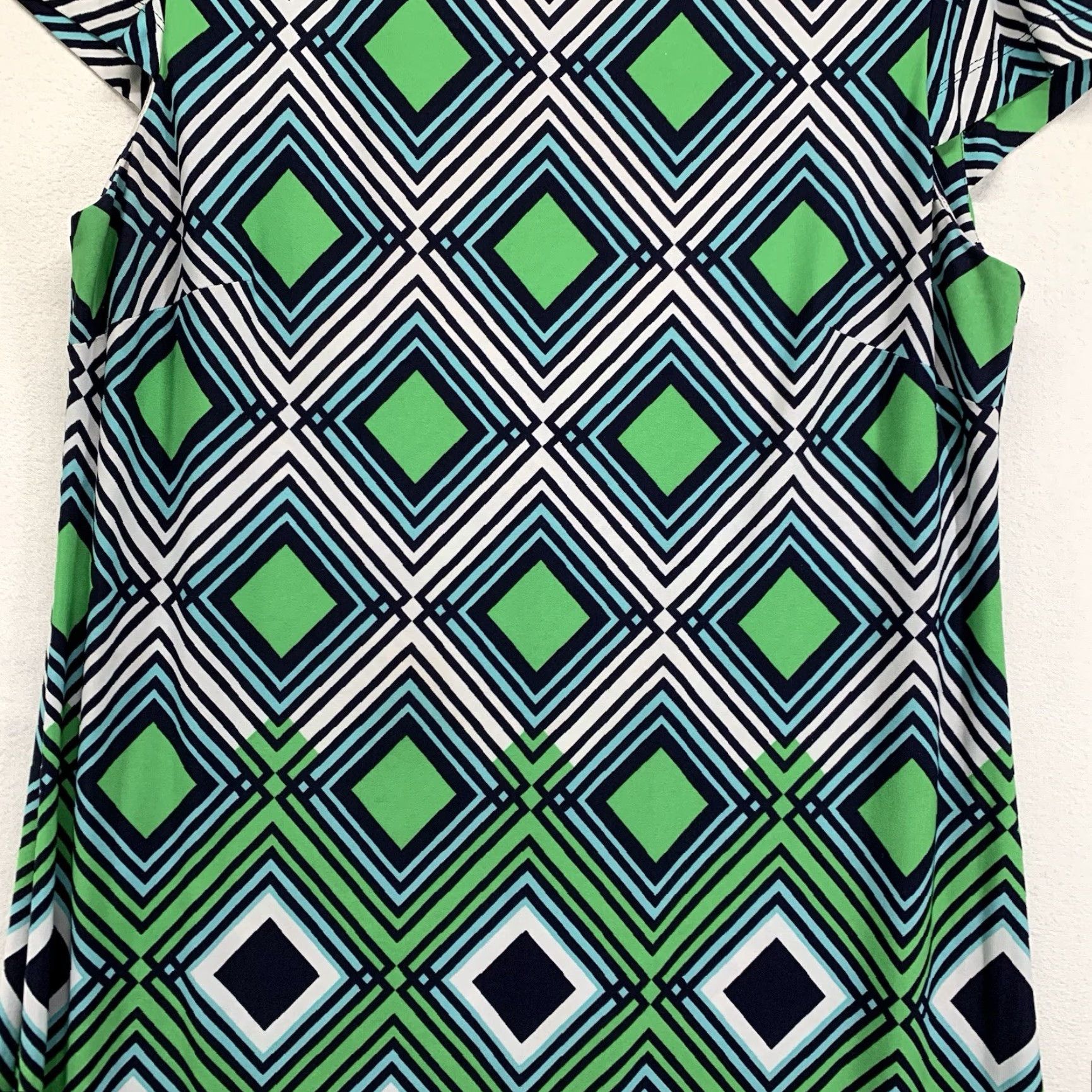 Vintage Jessica Howard Dress Women’s XL All Over Geometrical Print Retro 60s 70s Stretch Size XL / US 12-14 / IT 48-50 - 5 Thumbnail