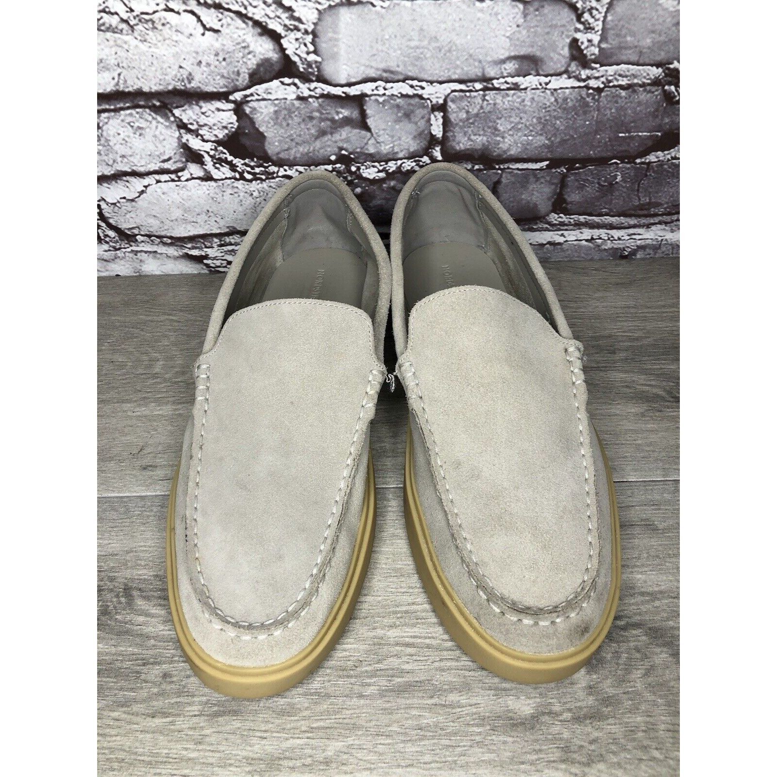 Nordstrom Nordstrom Ortholite NOEZRA-LEA Light Gray Suede Loafers Shoe Size US 11 / EU 44 - 20 Thumbnail