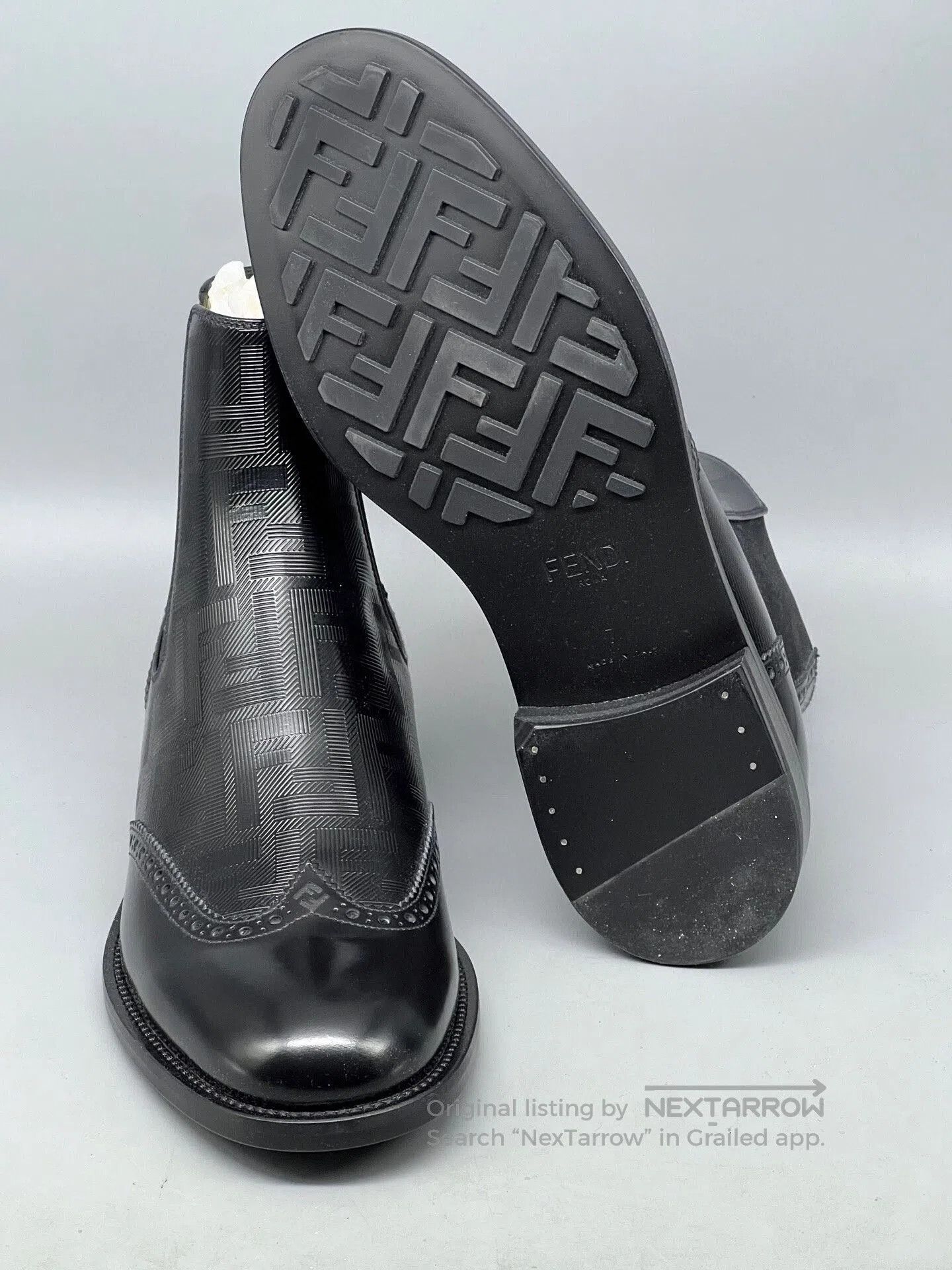 Fendi fendi black leather chelsea boots for men. Size US 7 / EU 40 - 6 Thumbnail