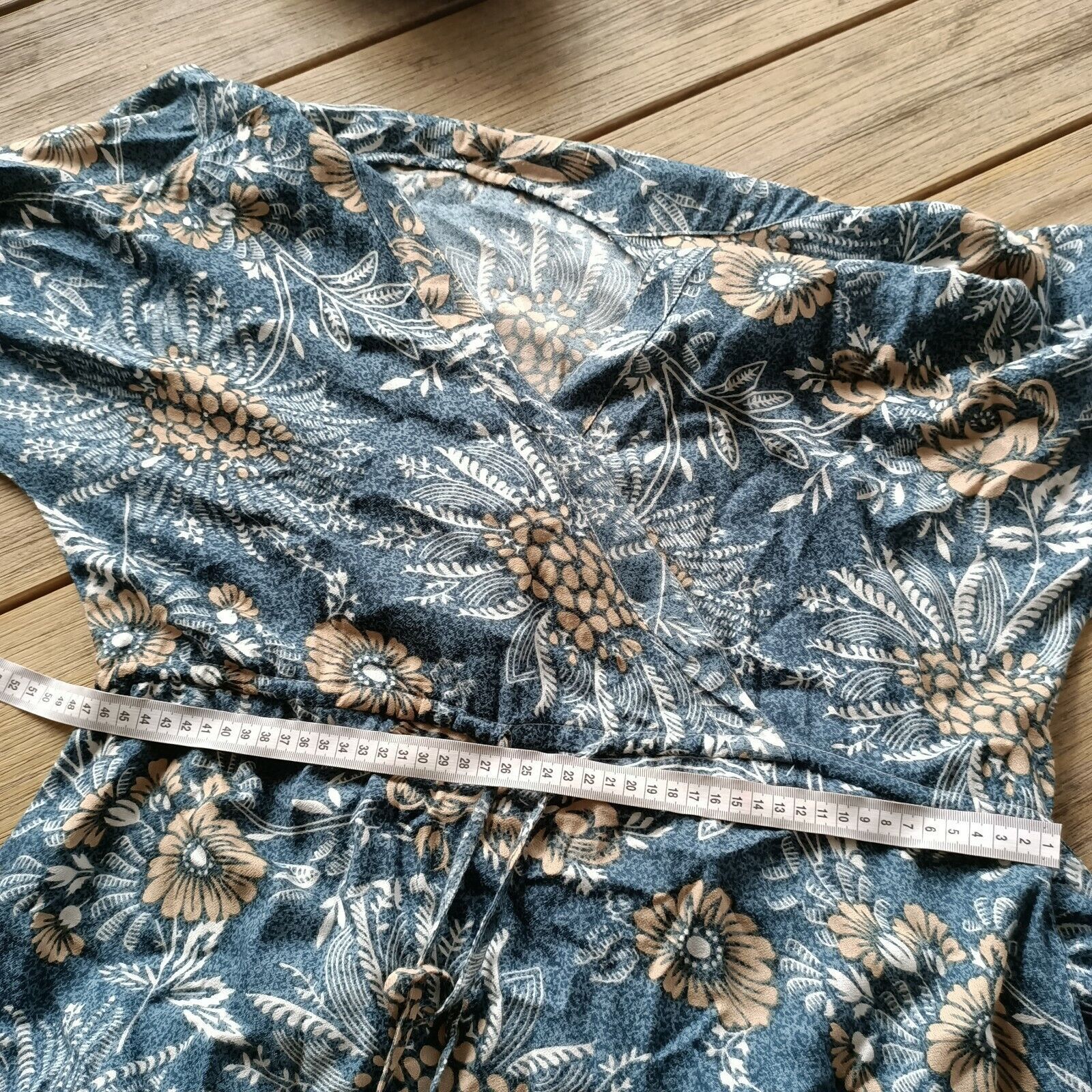 Other Holiday Trading Dress Blue White Floral Size S/M Size ONE SIZE - 12 Thumbnail