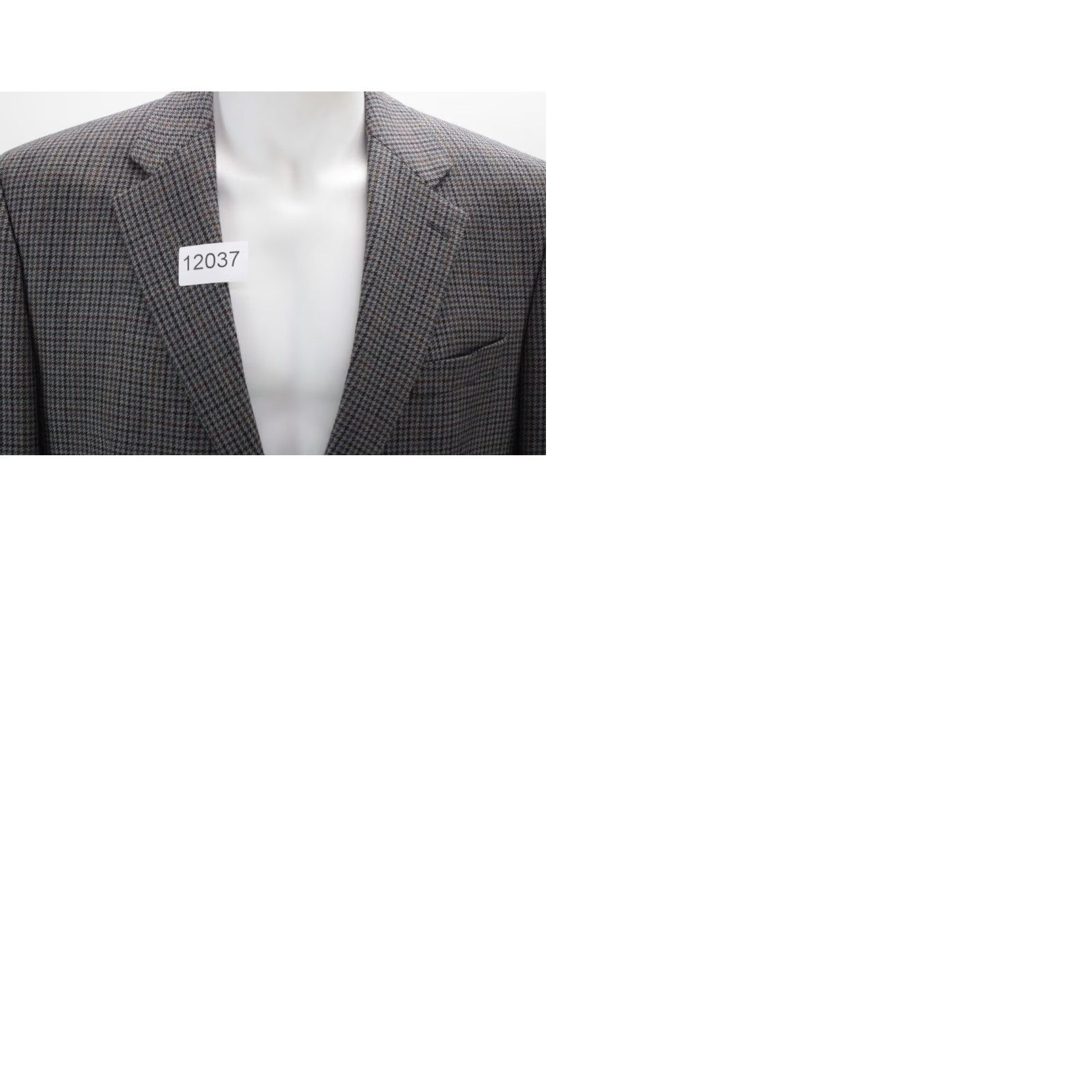 Chaps Chaps Ralph Lauren Blazer Men 44L Gray Lambswool Houndstooth Jacket Business Formal Party/Cocktail Travel Wedding Mens Size 44R - 9 Thumbnail