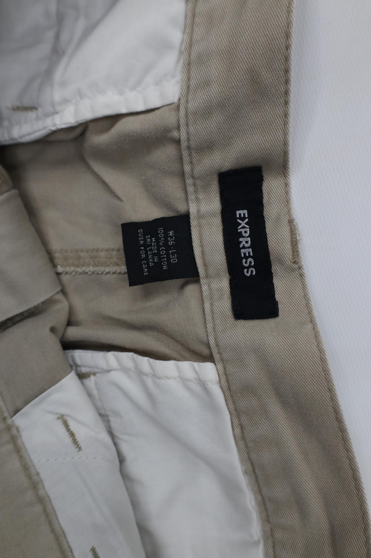 Express Vintage Y2K 2002 Express Baggy Wide Leg Cargo Pants Beige Size US 36 / EU 52 - 10 Thumbnail