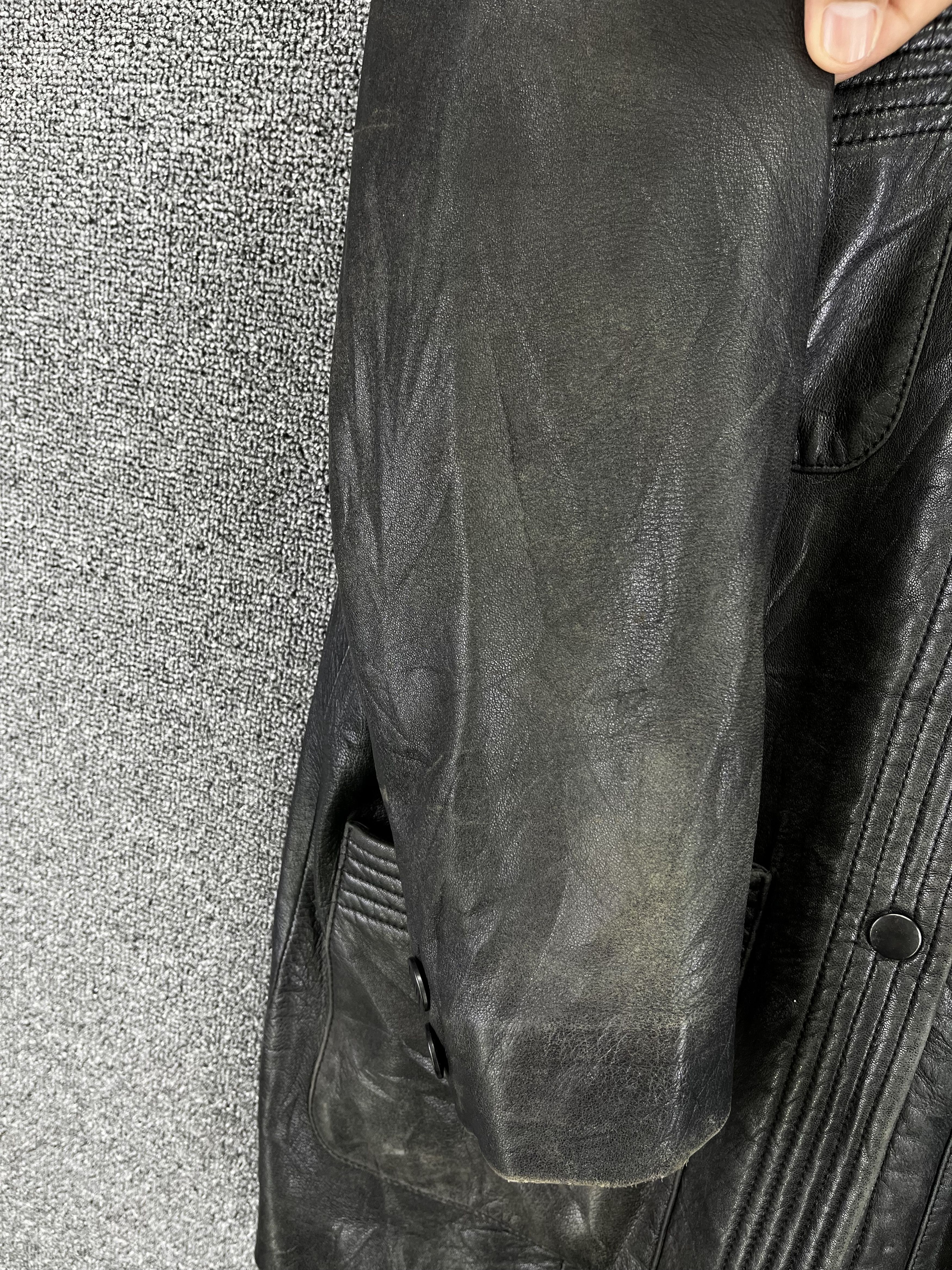 Balmain Vintage Pierre Balmain Luxury Button Up Leather Jacket Size L / US 10 / IT 46 - 18 Thumbnail