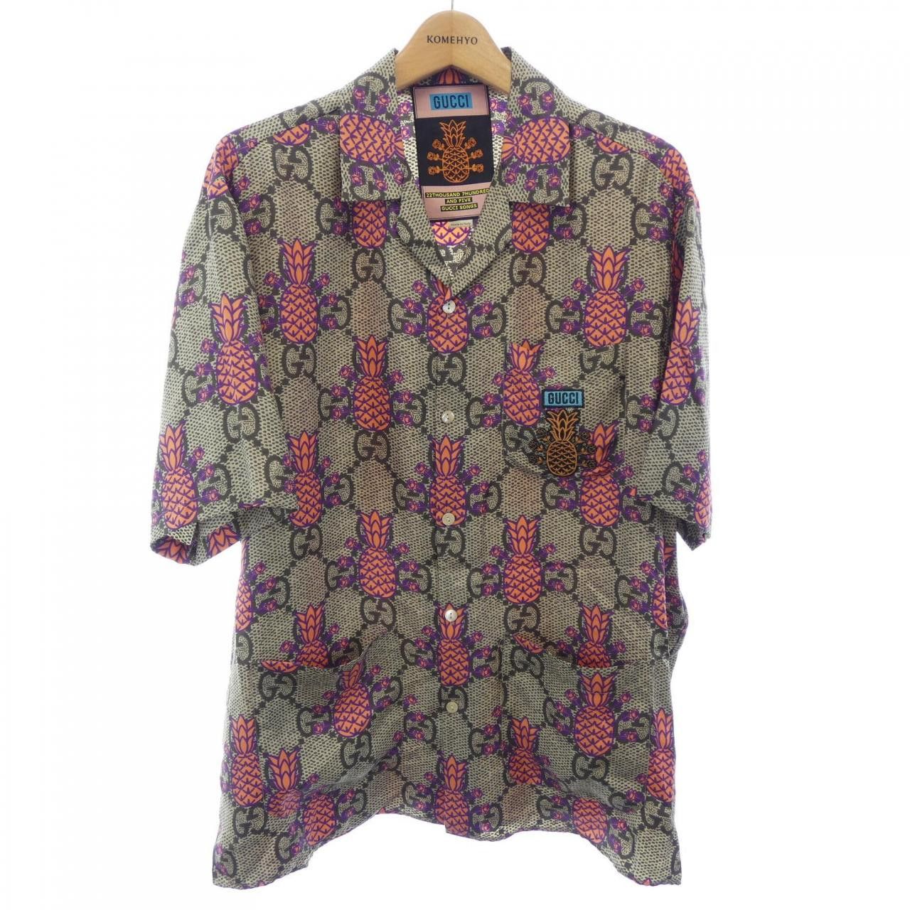 Gucci Gucci Gucci 22THOUSAND 7HUNDRED AND FIVE GUCCI SONG Silk Shirt Textile Tops 669202 ZAIEJ DUTY FREE for USA Size ONE SIZE - 1 Thumbnail