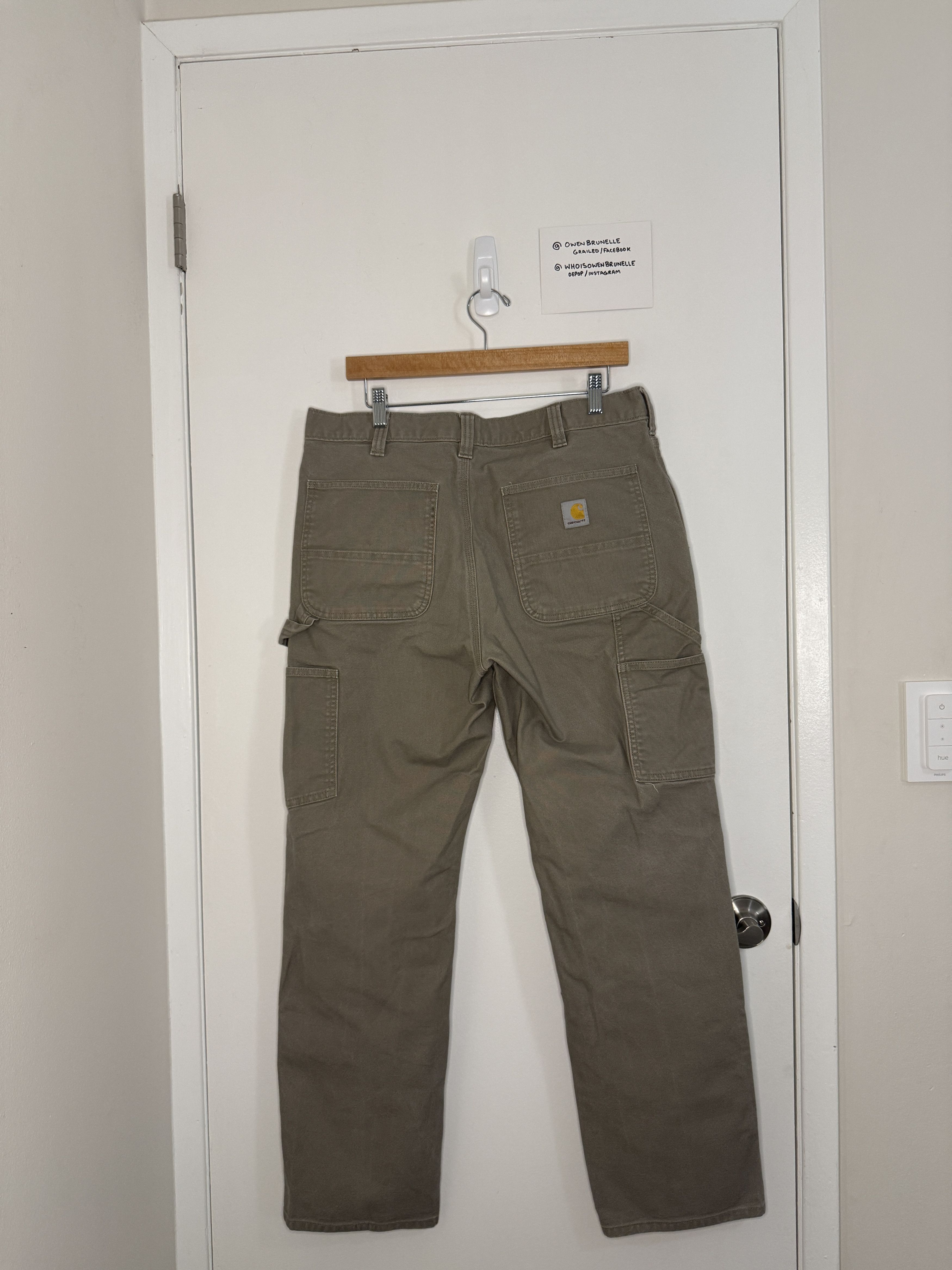 Carhartt Carhartt Relaxed Fit Carpenter Pants 34x32 Dark Khaki Size US 34 / EU 50 - 2 Thumbnail