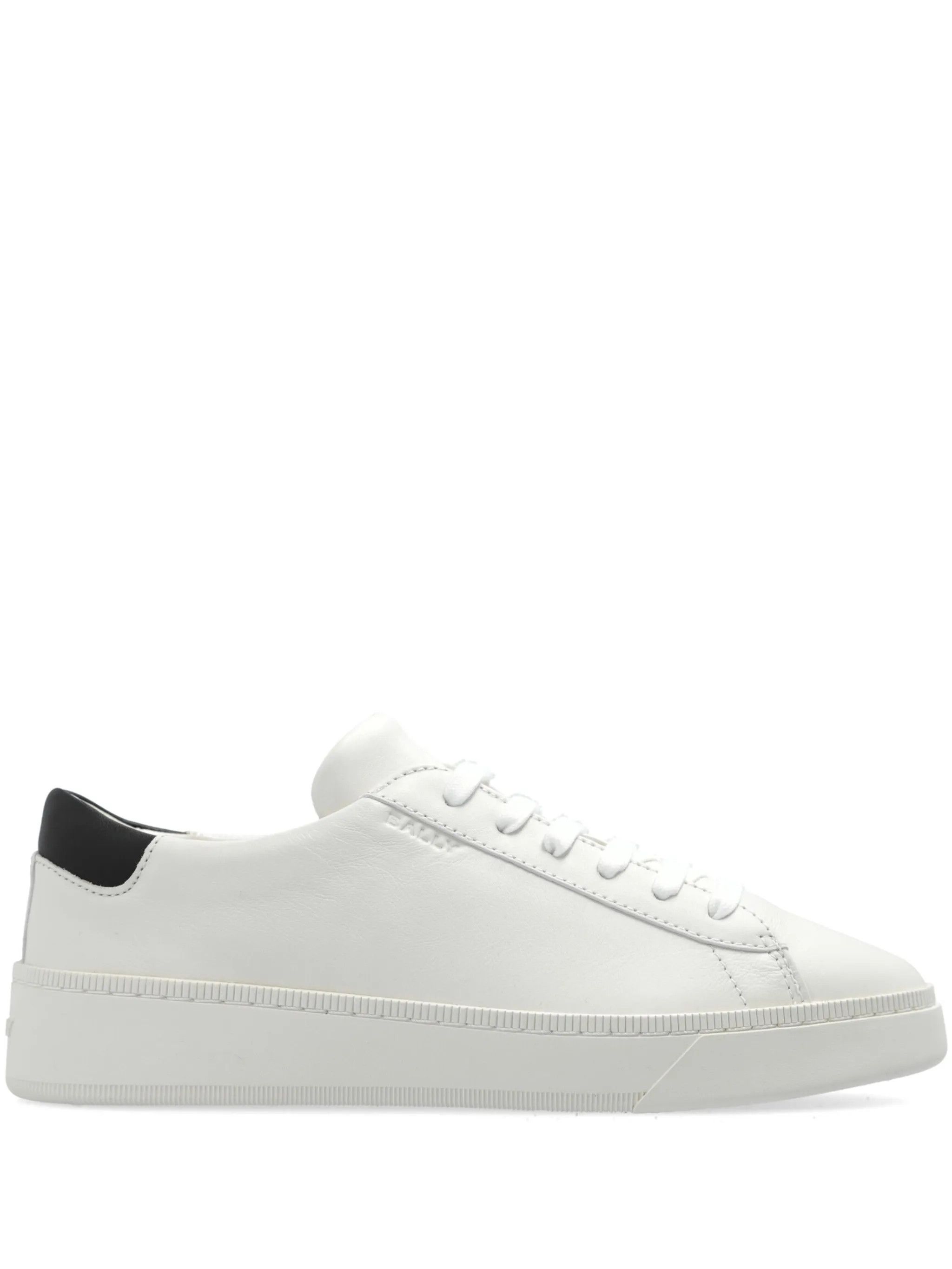 Bally o1s22i1n0125 Soft Leather Ryvery Sneakers in White Size US 10 / IT 40 - 1 Thumbnail